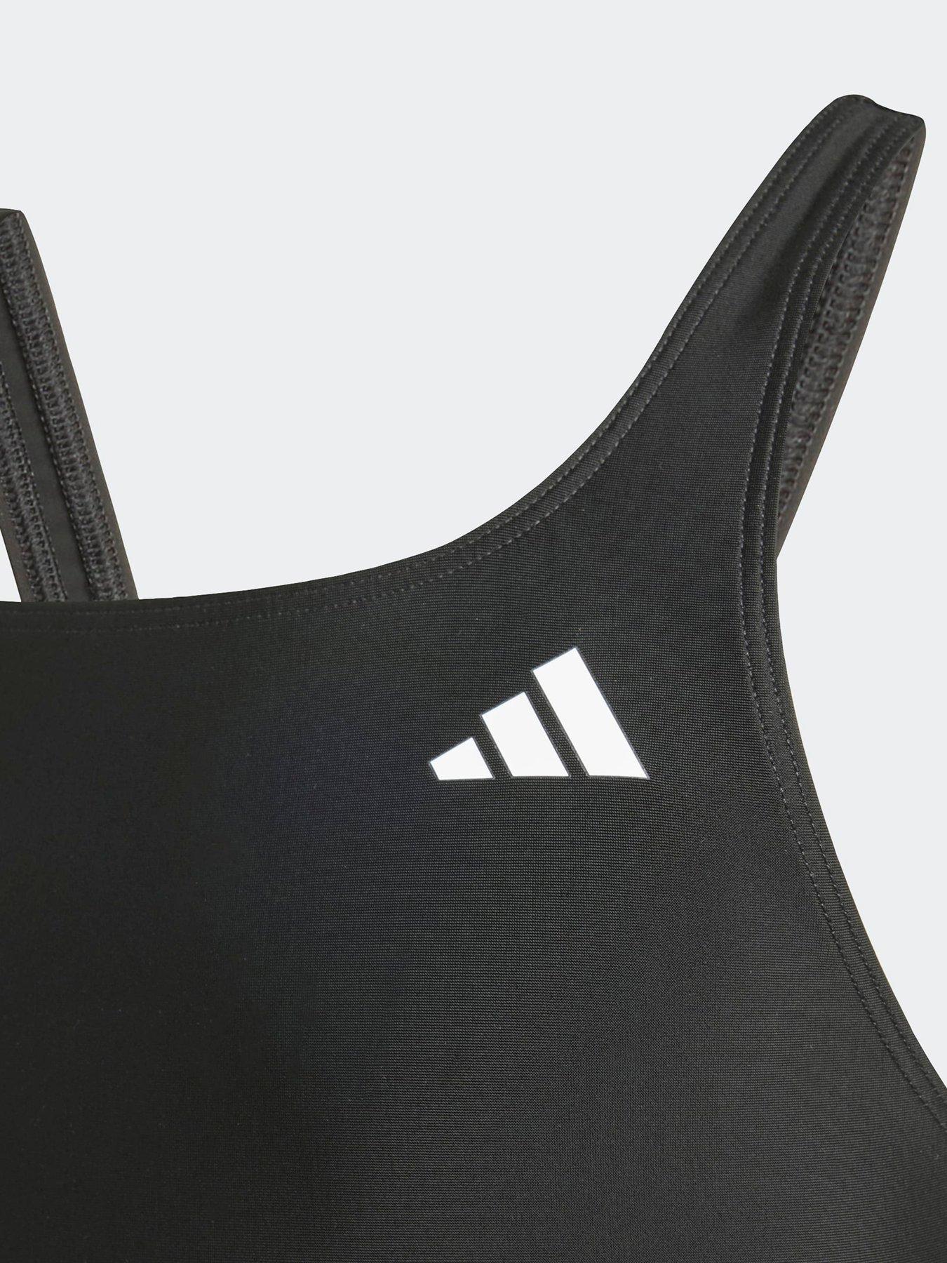 Image 4 of 4 of adidas Girls Essentials V Back Swimsuit - Black