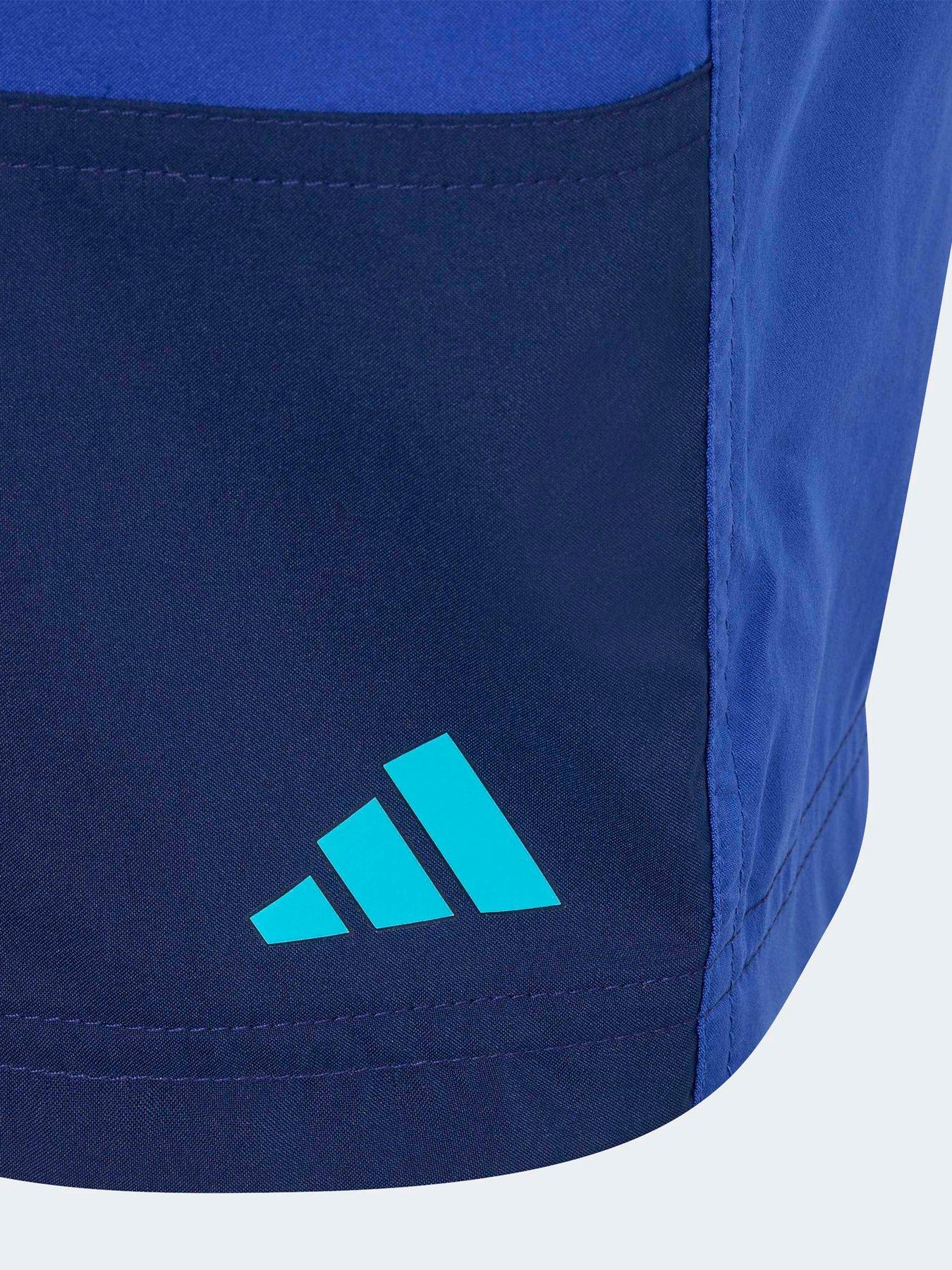  image of adidas-boys-colourblock-swimshorts-blue