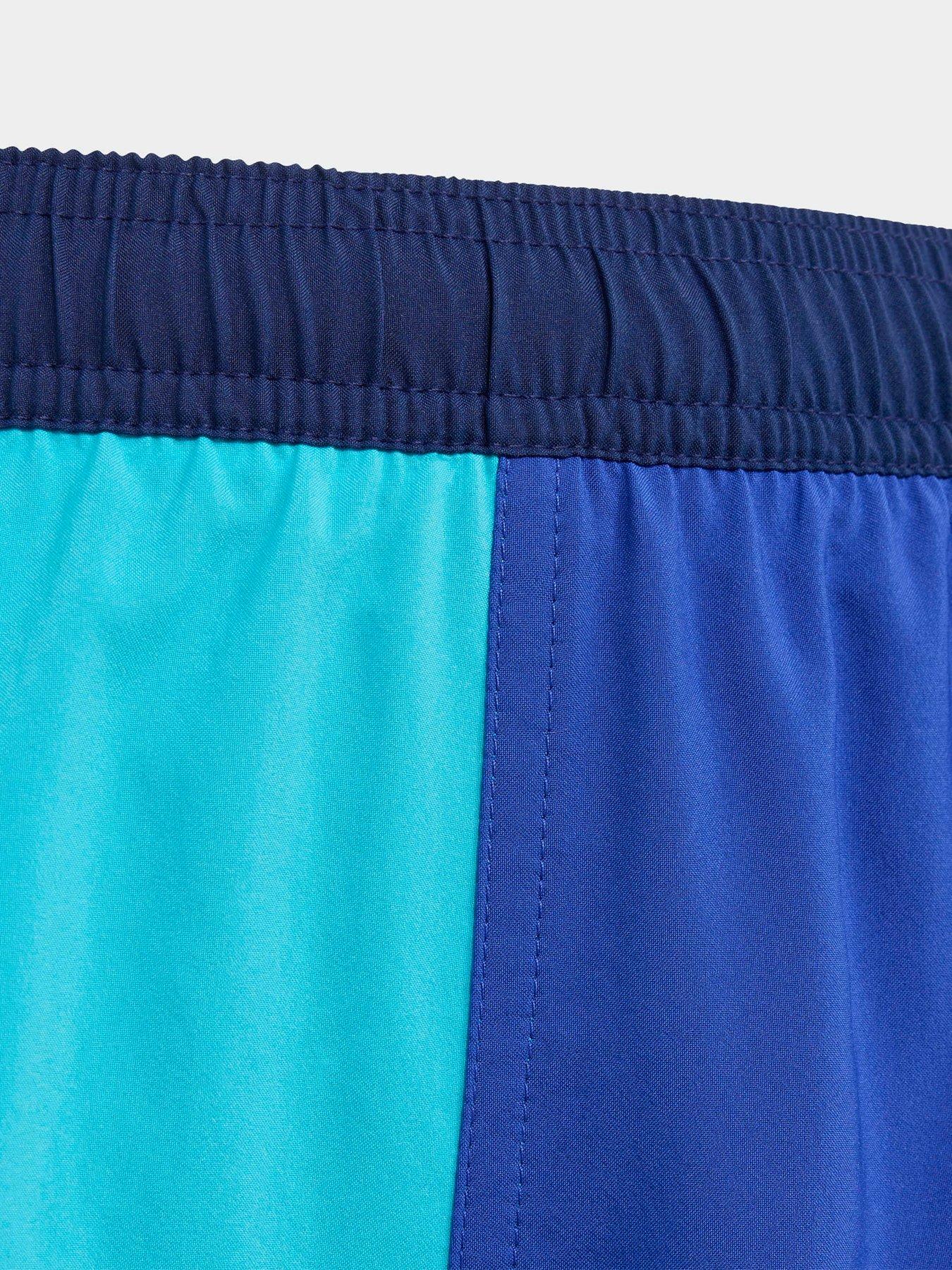  image of adidas-boys-colourblock-swimshorts-blue