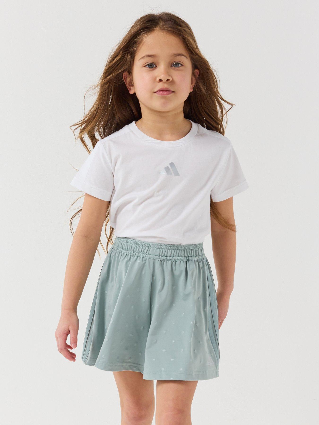 Image 5 of 6 of adidas Sportswear Kids Girls Seasonals Glam Short Set - White