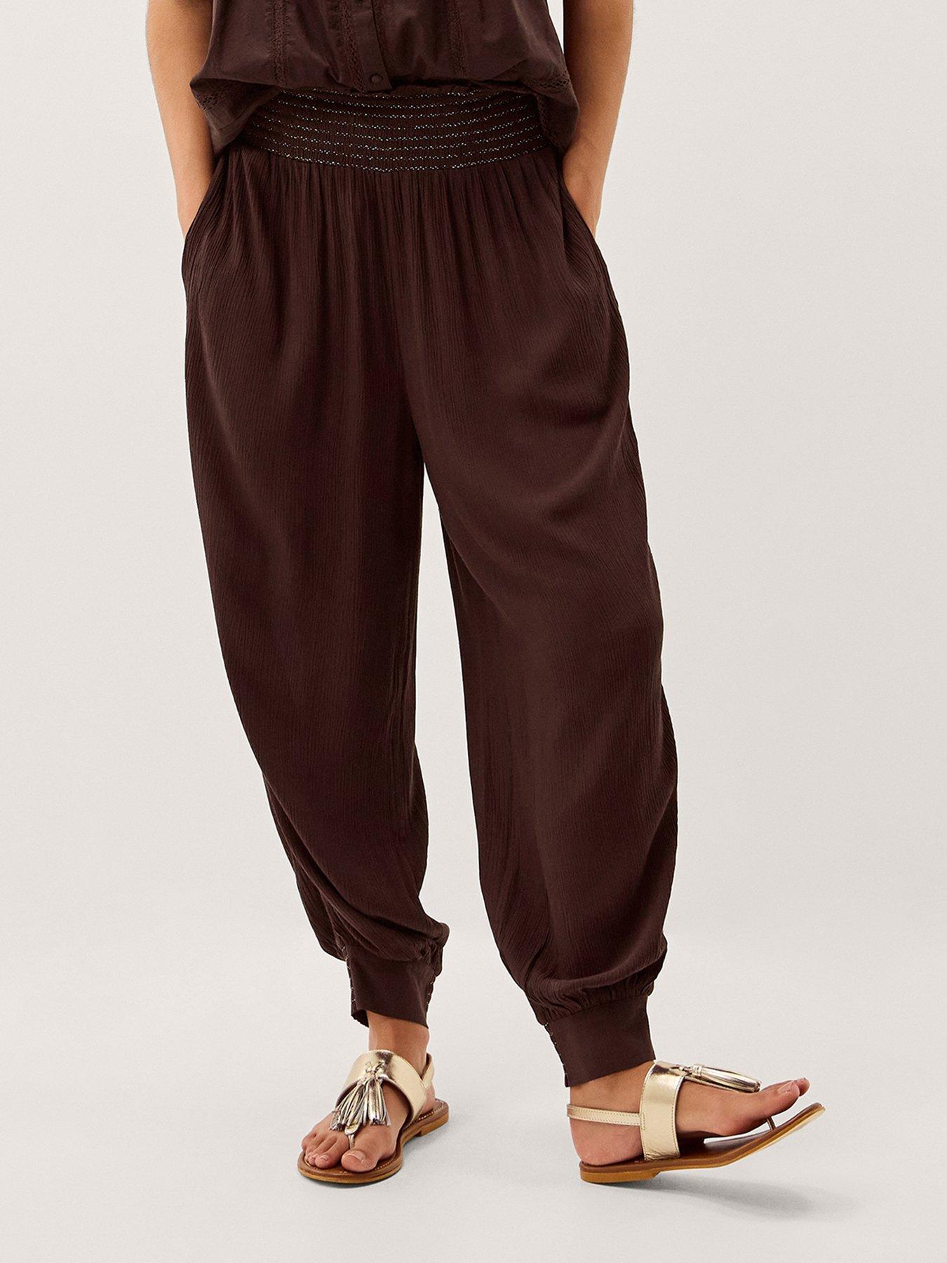  image of monsoon-reese-trousers-brown