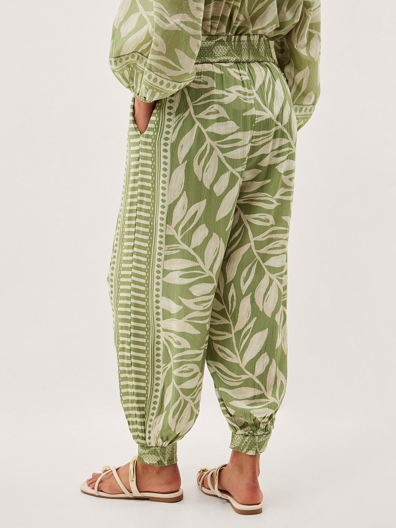 Image 2 of 5 of Monsoon Lillie Trousers - Green