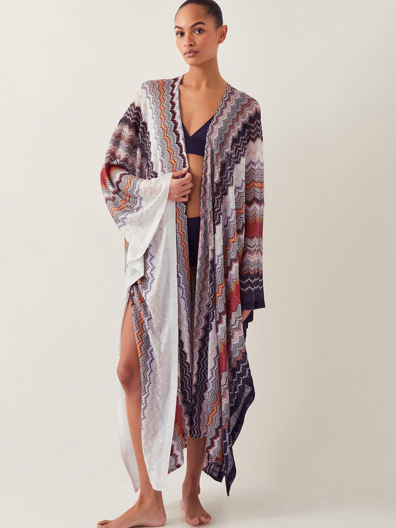 front image of monsoon-ava-zigzag-stripe-coverup