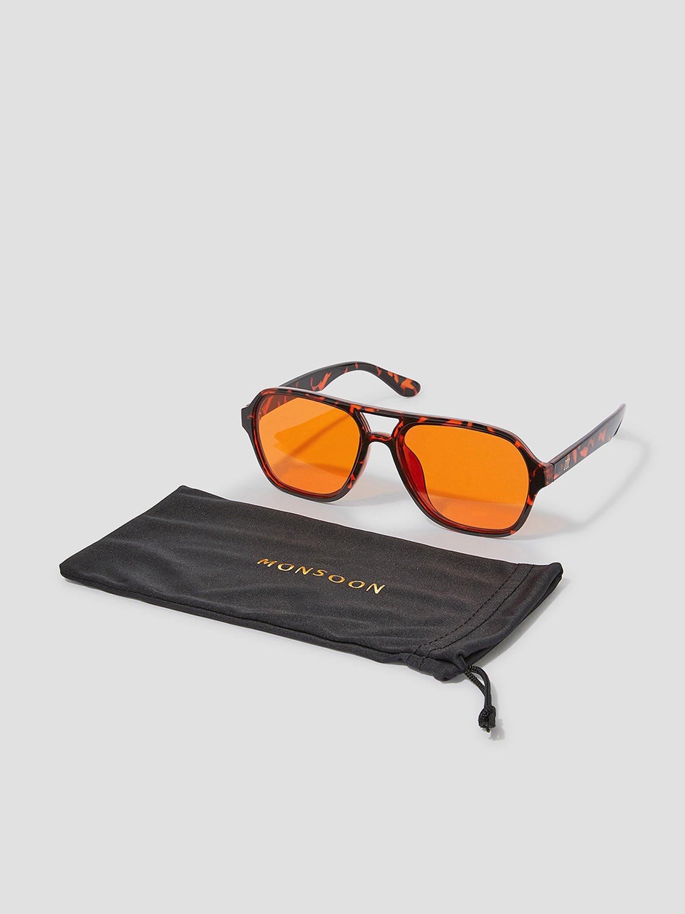 Image 1 of 3 of Monsoon Amber Lense Aviator - Orange