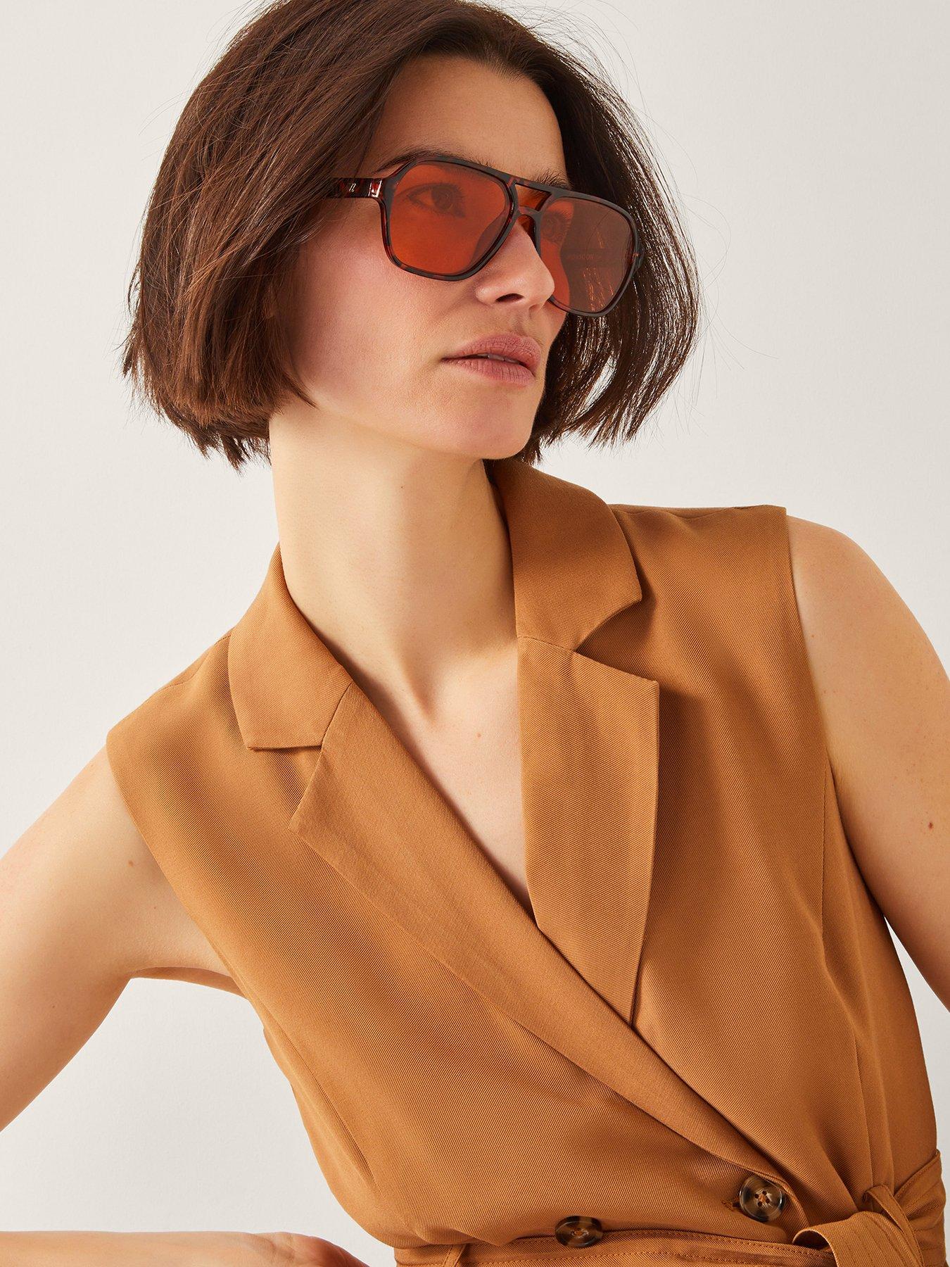 Image 2 of 3 of Monsoon Amber Lense Aviator - Orange