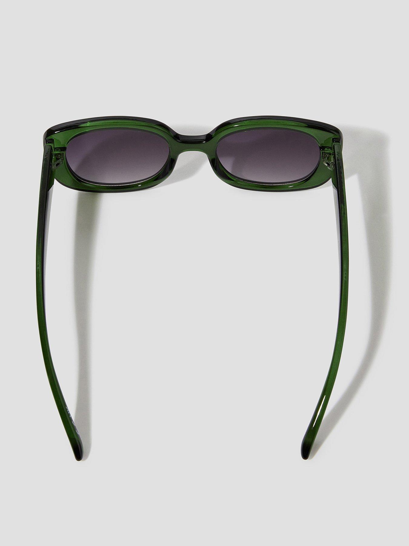 back image of monsoon-oval-sunglasses-green