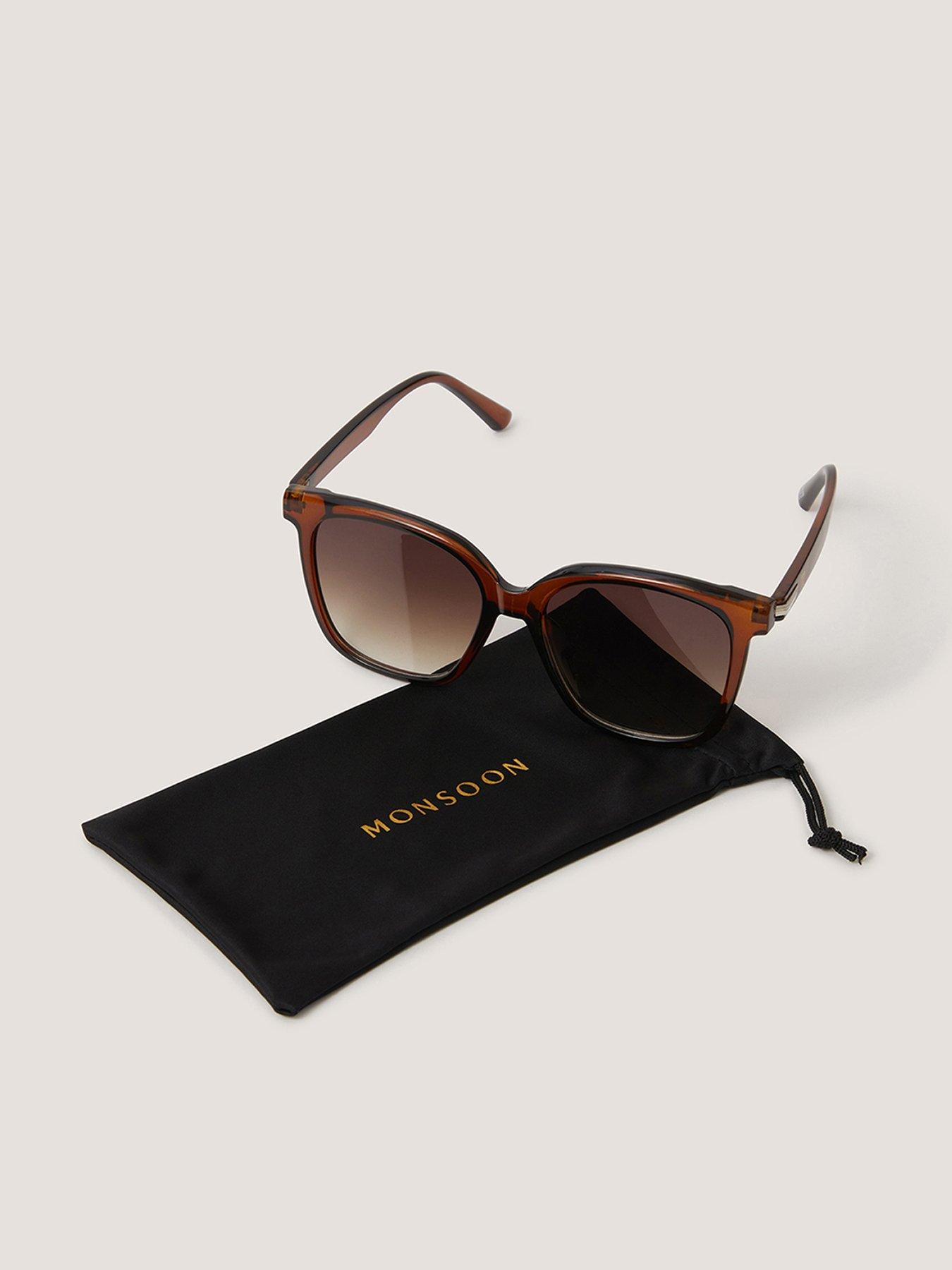front image of monsoon-chocolate-sunglasses-brown