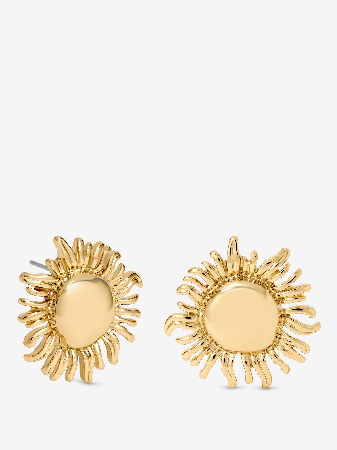  image of mood-gold-plated-sun-stud-earrings