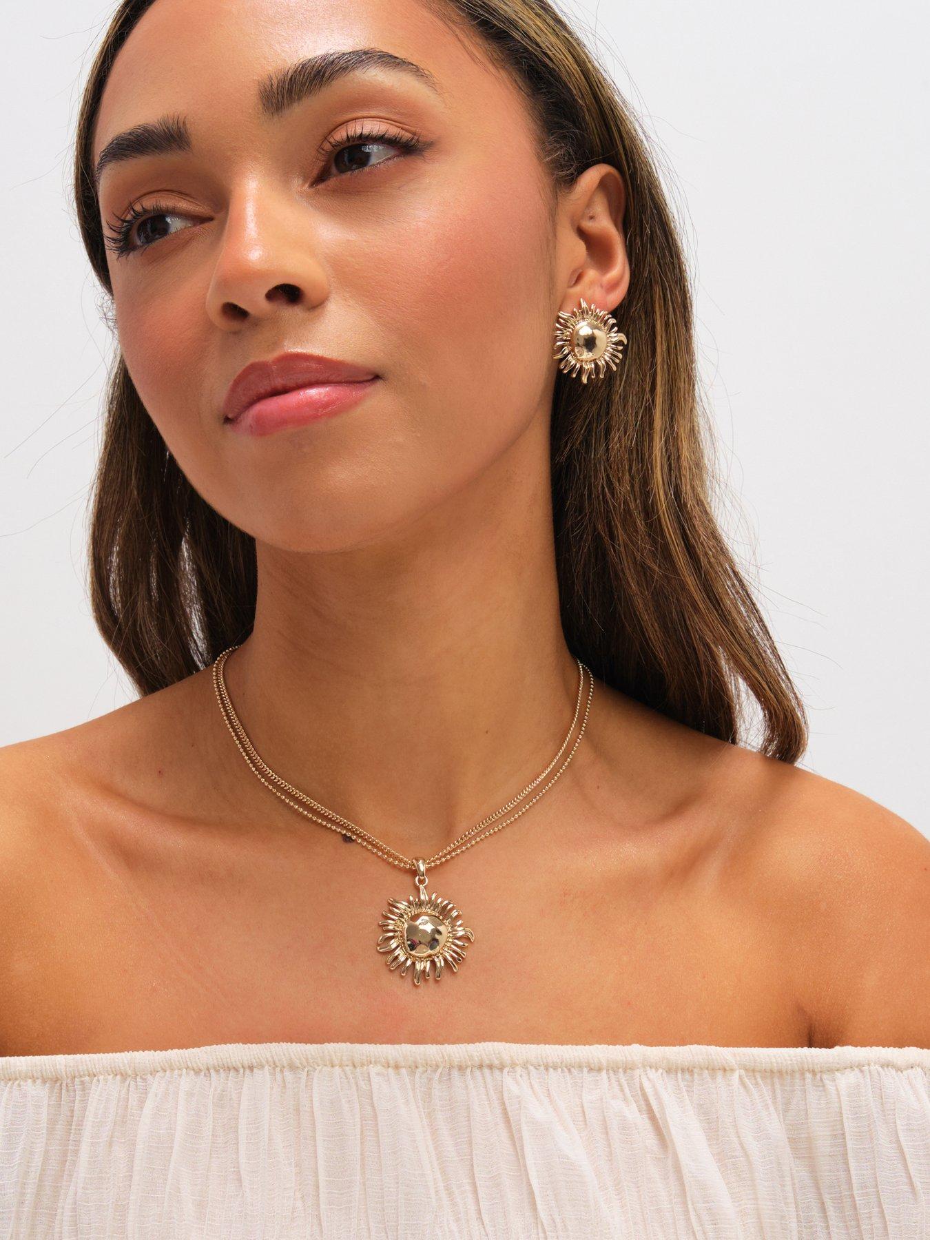  image of mood-gold-plated-sun-stud-earrings