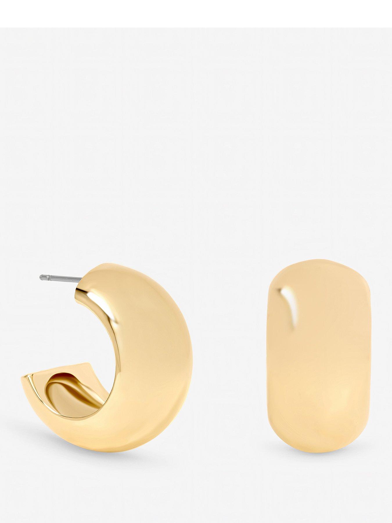  image of mood-gold-plated-chubby-hoop-earrings