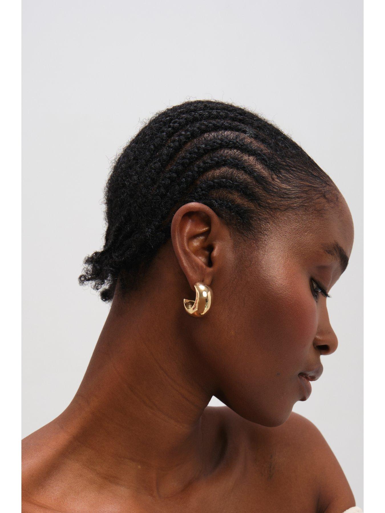  image of mood-gold-plated-chubby-hoop-earrings