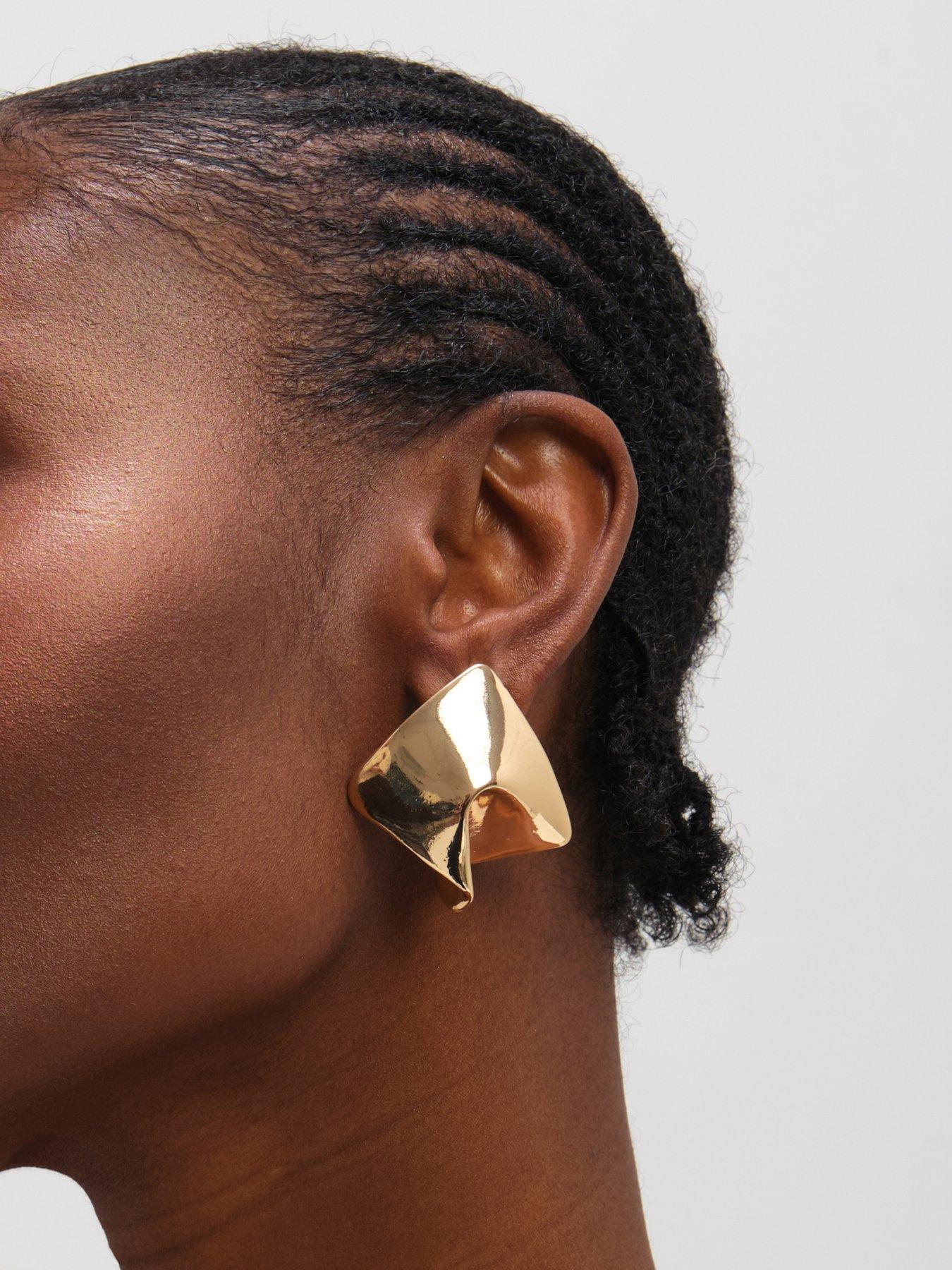 stillFront image of mood-gold-plated-liquid-earrings