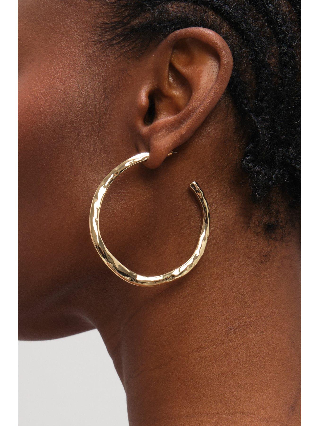 stillFront image of mood-gold-plated-large-molten-hoops