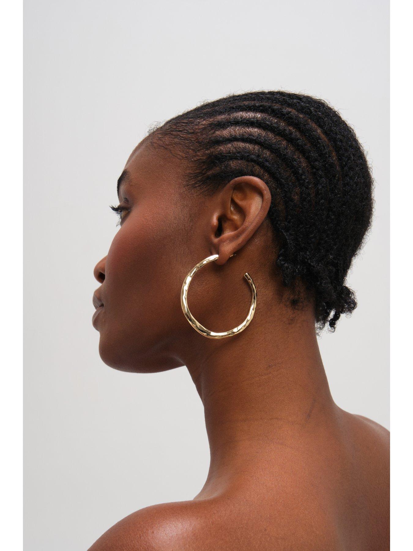  image of mood-gold-plated-large-molten-hoops