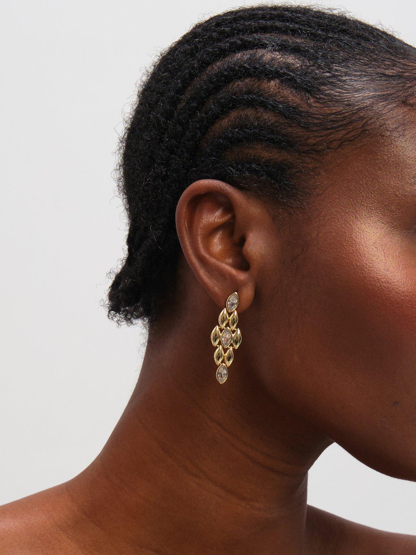 Image 3 of 3 of Jon Richard Gold Plated and Crystal Earrings