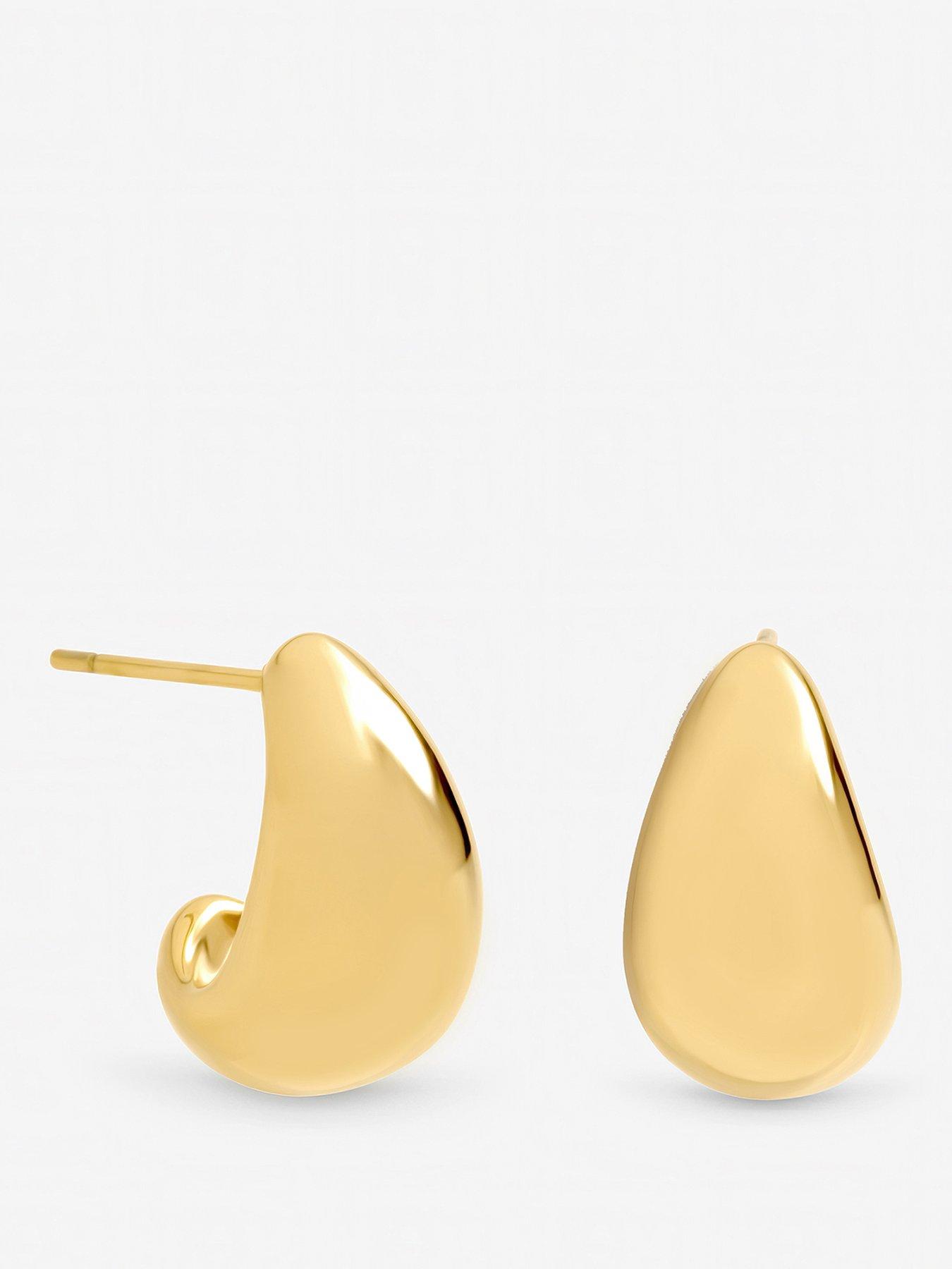 Image 1 of 3 of Jon Richard Gold Plated Waterproof Dome Stud Earrings