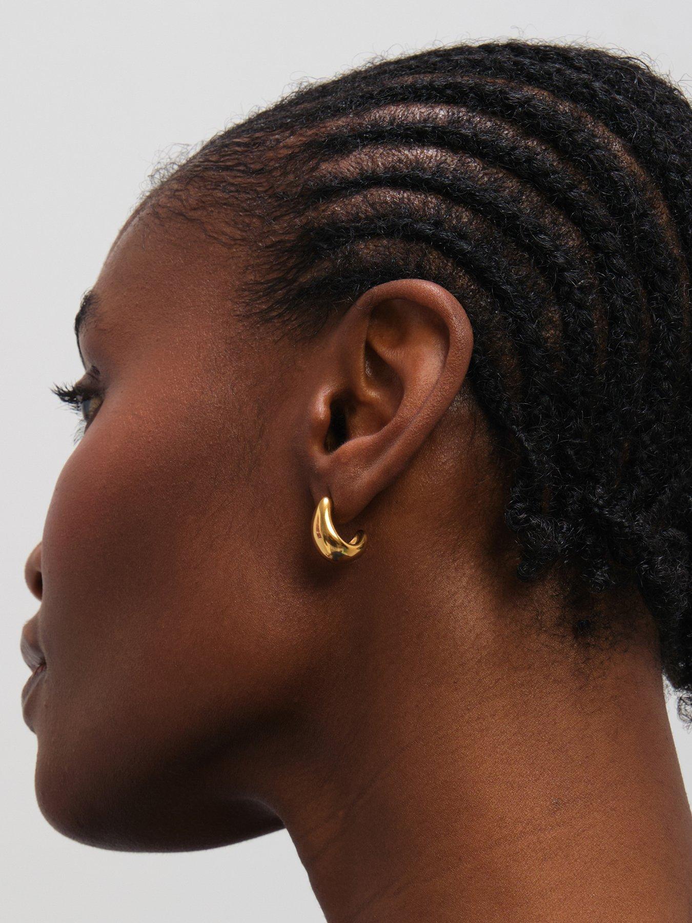 Image 3 of 3 of Jon Richard Gold Plated Waterproof Dome Stud Earrings