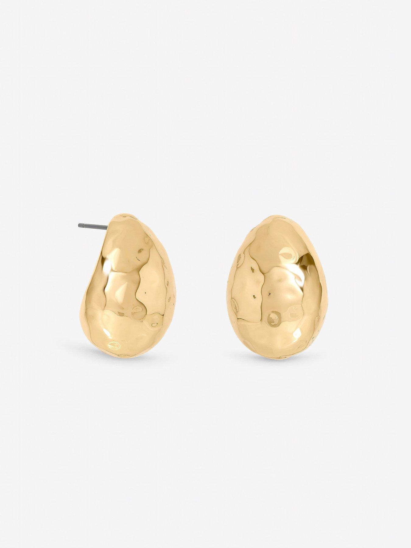 Image 2 of 3 of Mood Gold Plated Textured Dome Hoops