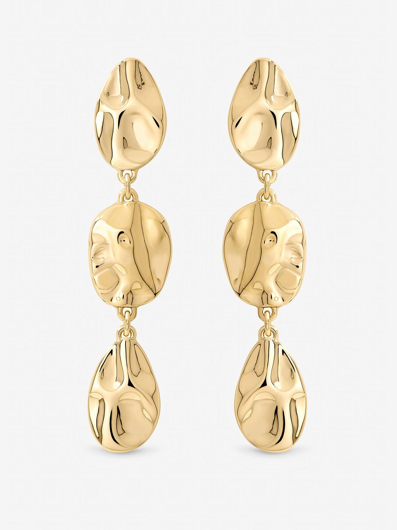  image of mood-gold-polished-molten-drop-earrings