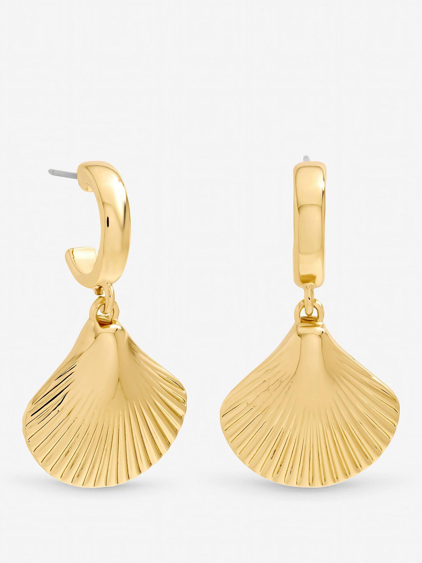 front image of inicio-gold-plated-shell-earrings-gift-pouch