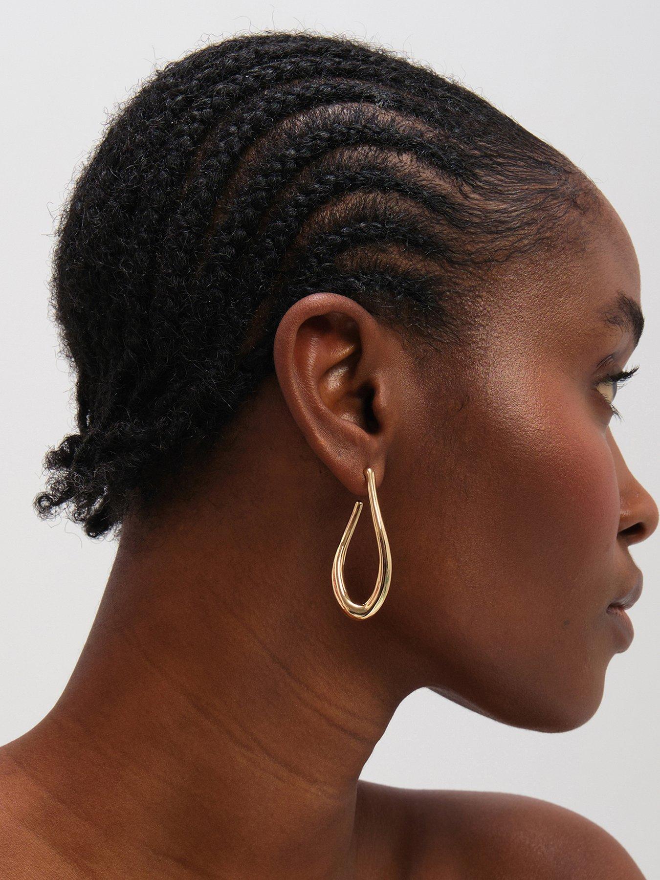  image of mood-gold-plated-twist-hoop-earrings
