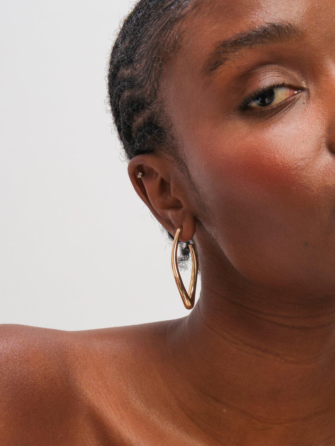  image of mood-gold-plated-twist-hoop-earrings