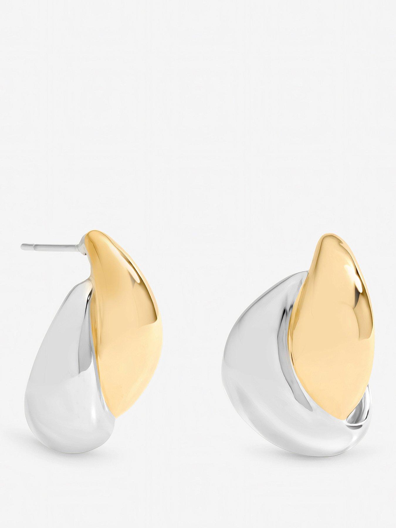  image of jon-richard-two-tone-statement-earrings