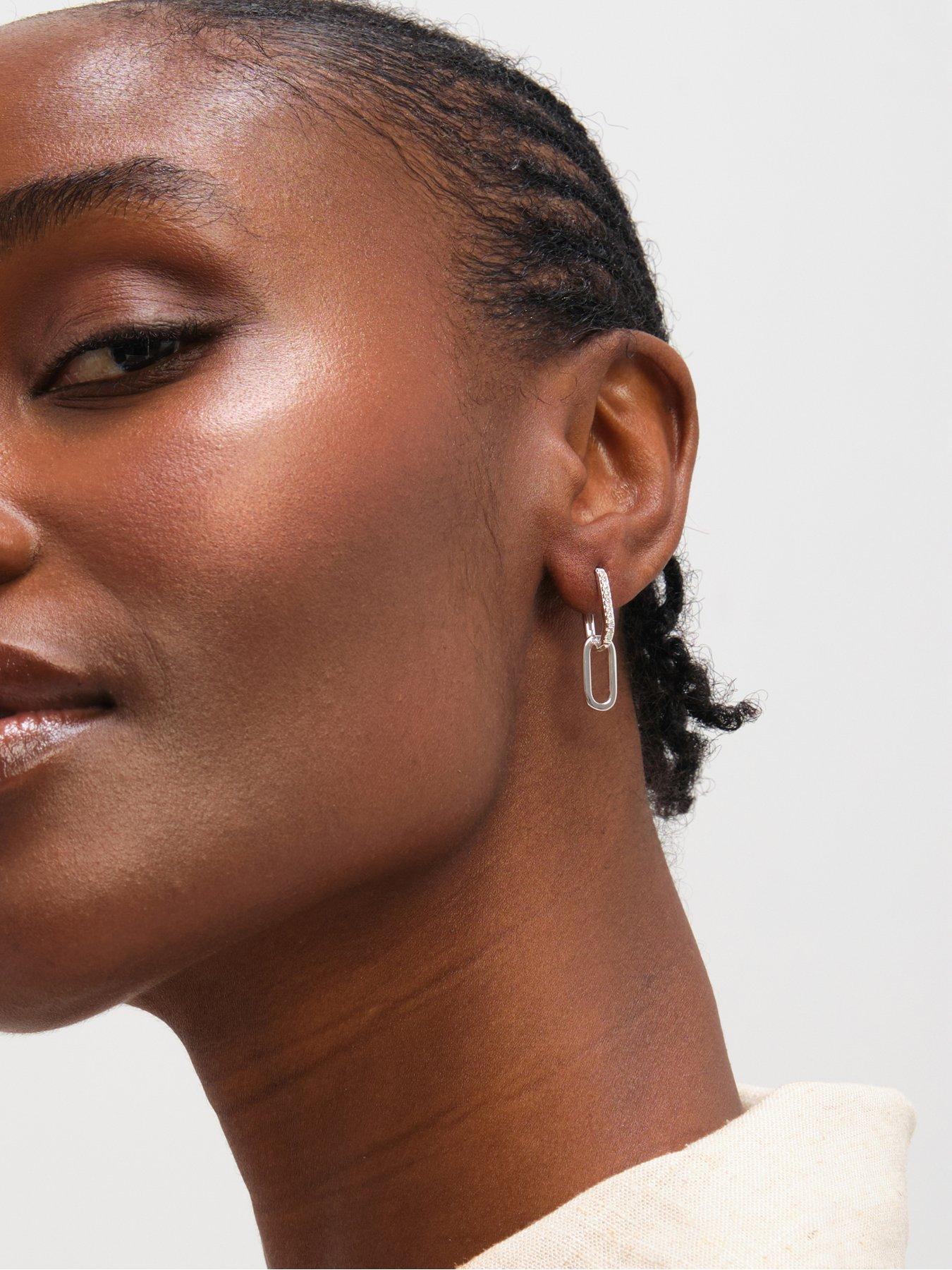 stillFront image of inicio-polished-double-link-drop-earrings