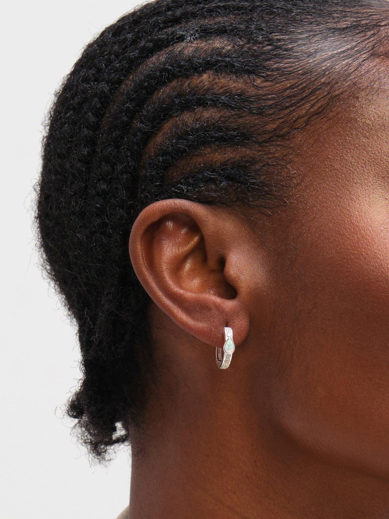 stillFront image of inicio-opal-huggie-hoops