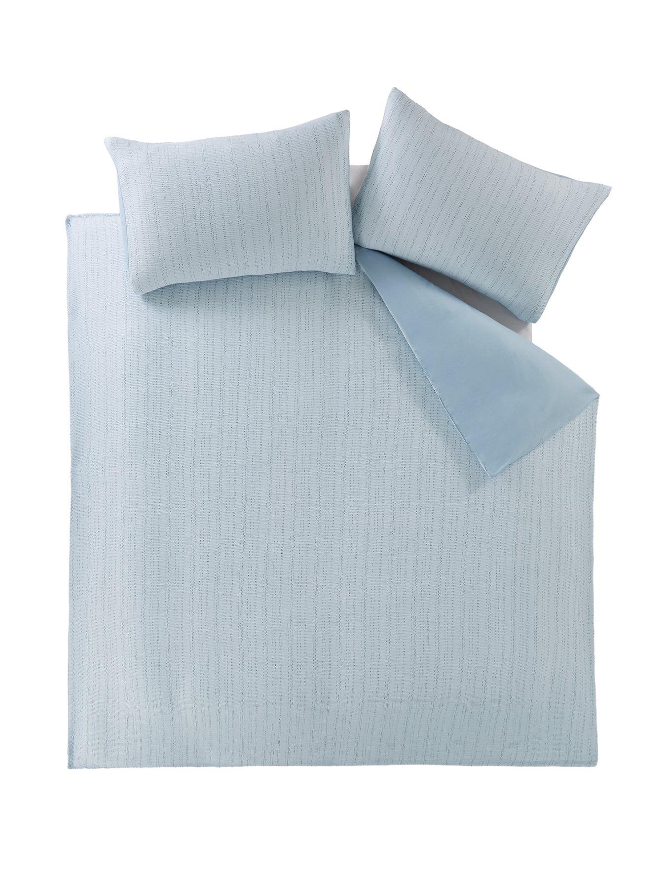 Image 2 of 5 of The Very Collection Nordic Textured Duvet Set - Blue