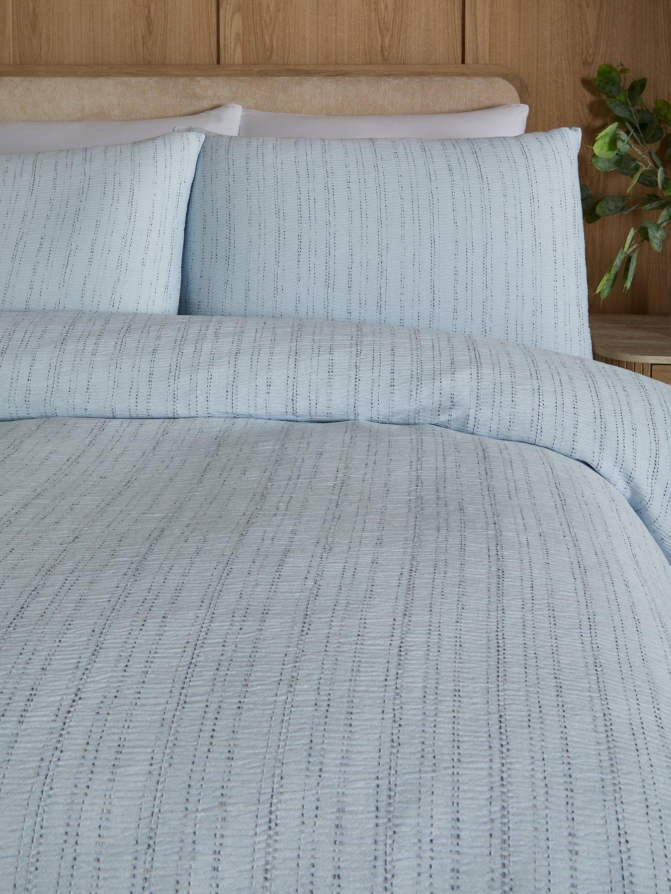 Image 3 of 5 of The Very Collection Nordic Textured Duvet Set - Blue