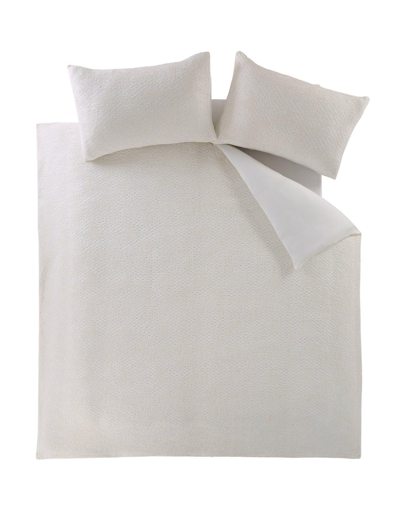 Image 2 of 5 of Michelle Keegan Home Cala Polylinen Textured Duvet Set - Cream