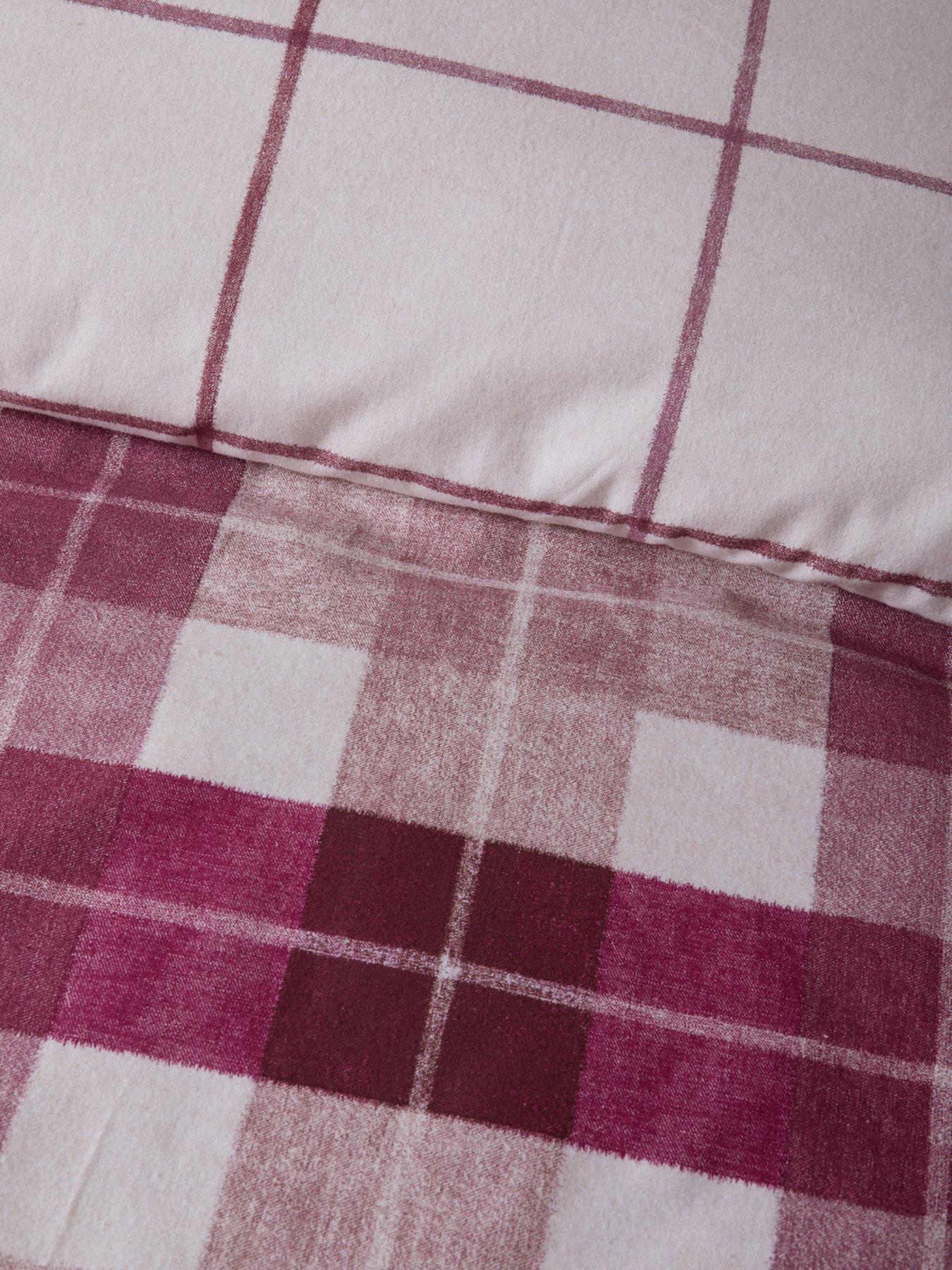 Image 4 of 6 of The Very Collection 100% Brushed Cotton Check Print Duvet Set