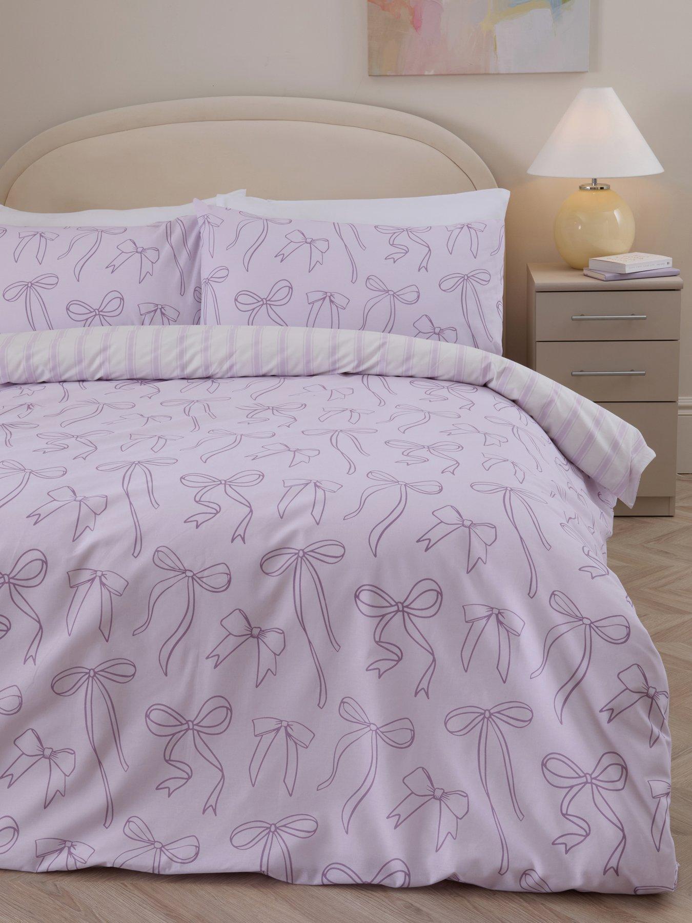 Image 1 of 5 of The Very Collection Bow Print Duvet Set