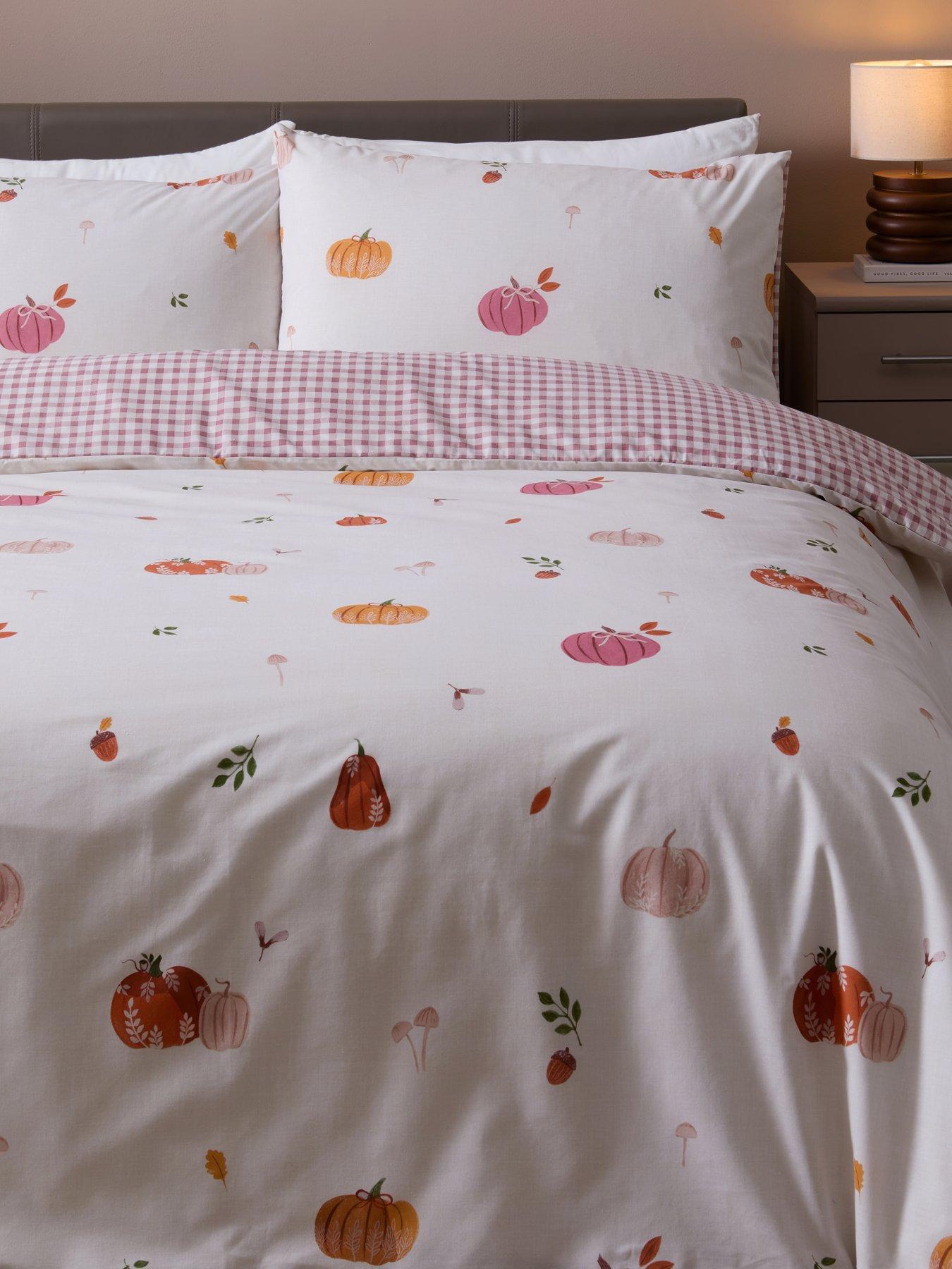 Image 3 of 6 of The Very Collection Autumn Pumpkin Print Duvet Set