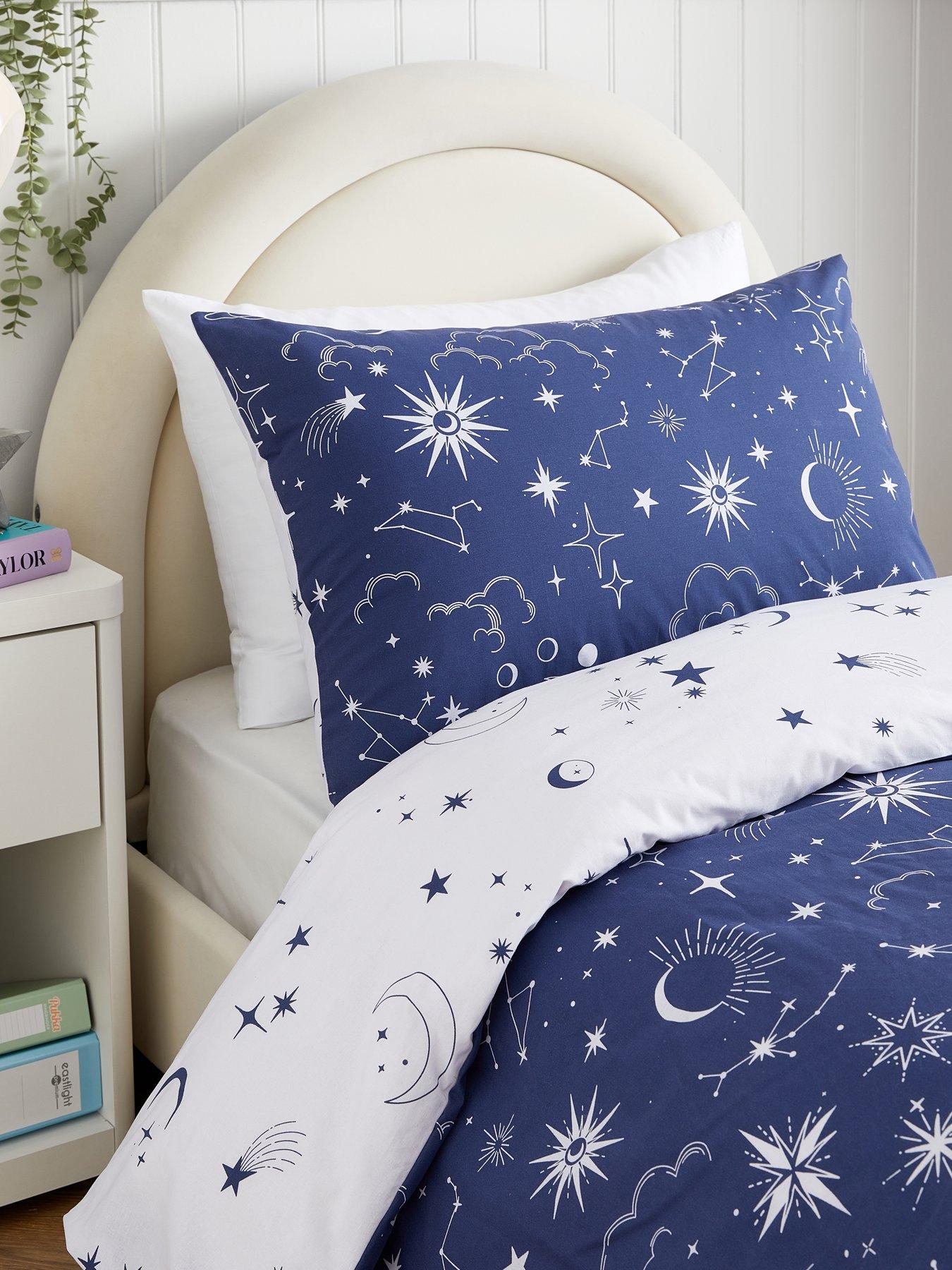 Image 3 of 4 of The Very Collection Celestial Print Duvet Set - Blue