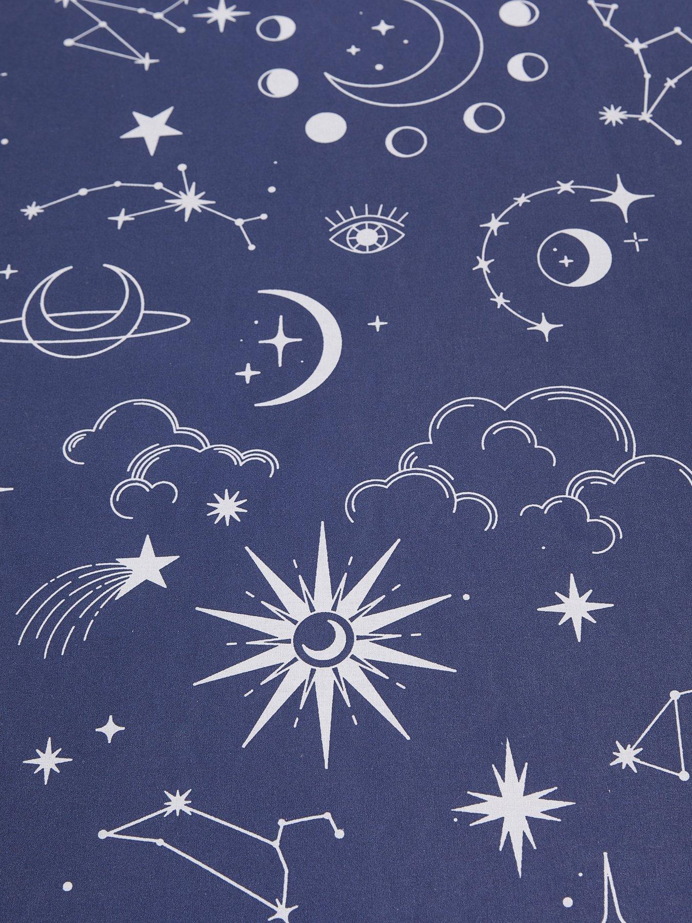 Image 4 of 4 of The Very Collection Celestial Print Duvet Set - Blue