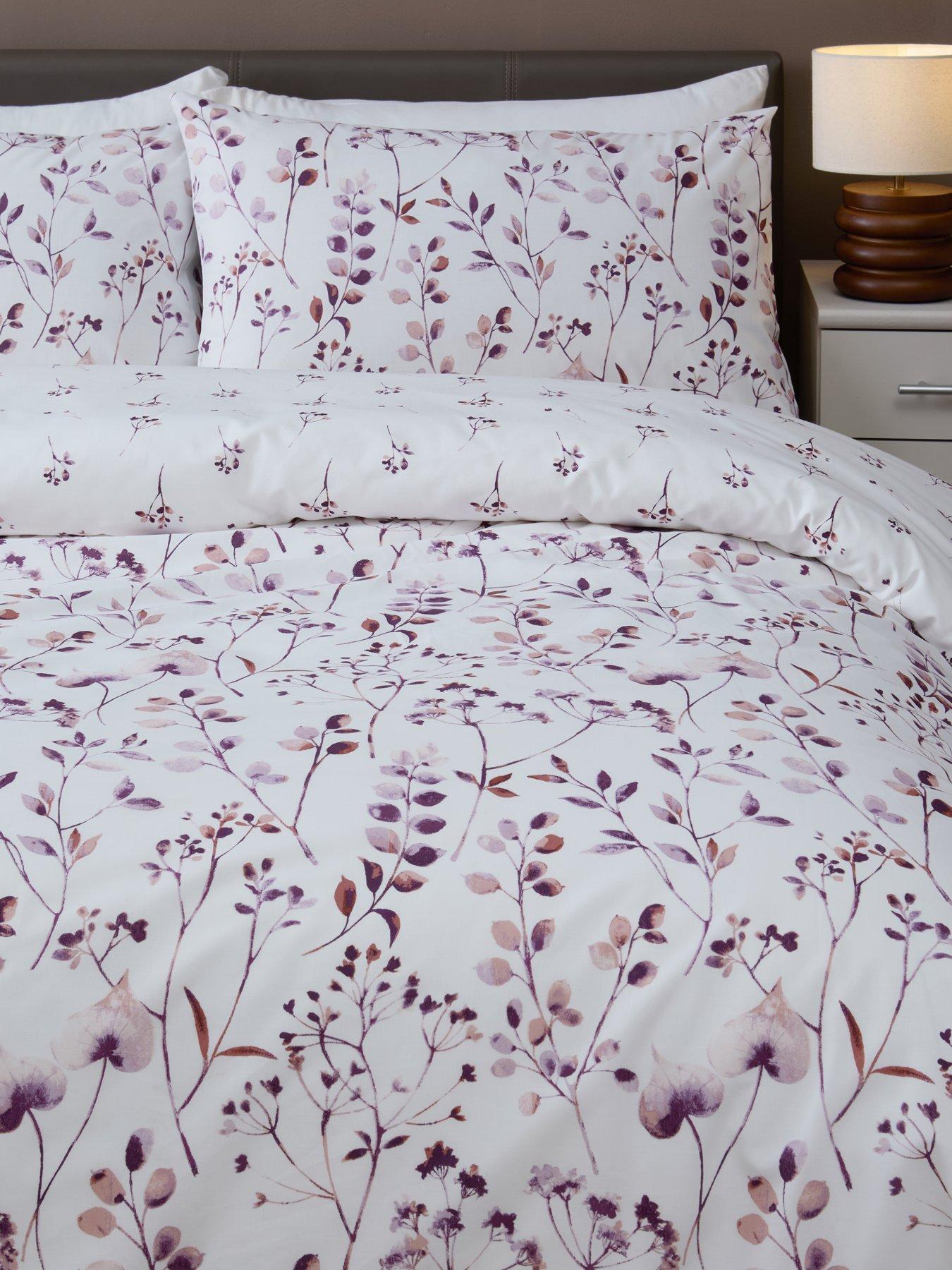 Image 3 of 5 of The Very Collection Watercolour Leaves Duvet Set