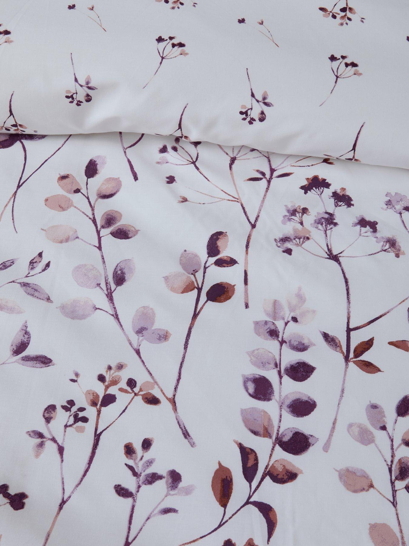 Image 4 of 5 of The Very Collection Watercolour Leaves Duvet Set