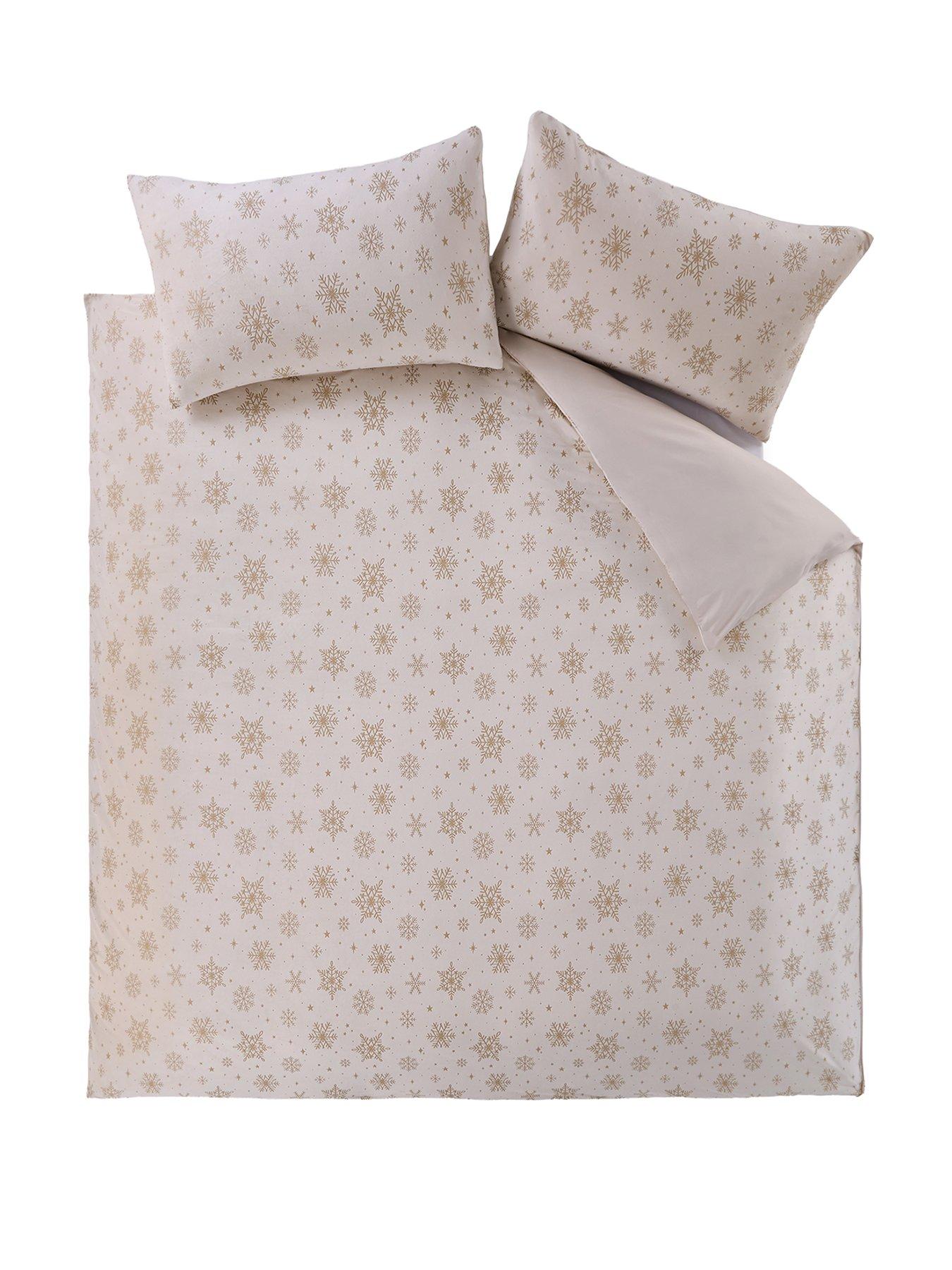 Image 2 of 5 of The Very Collection Snowflake Super Soft Velour Duvet Set - Cream