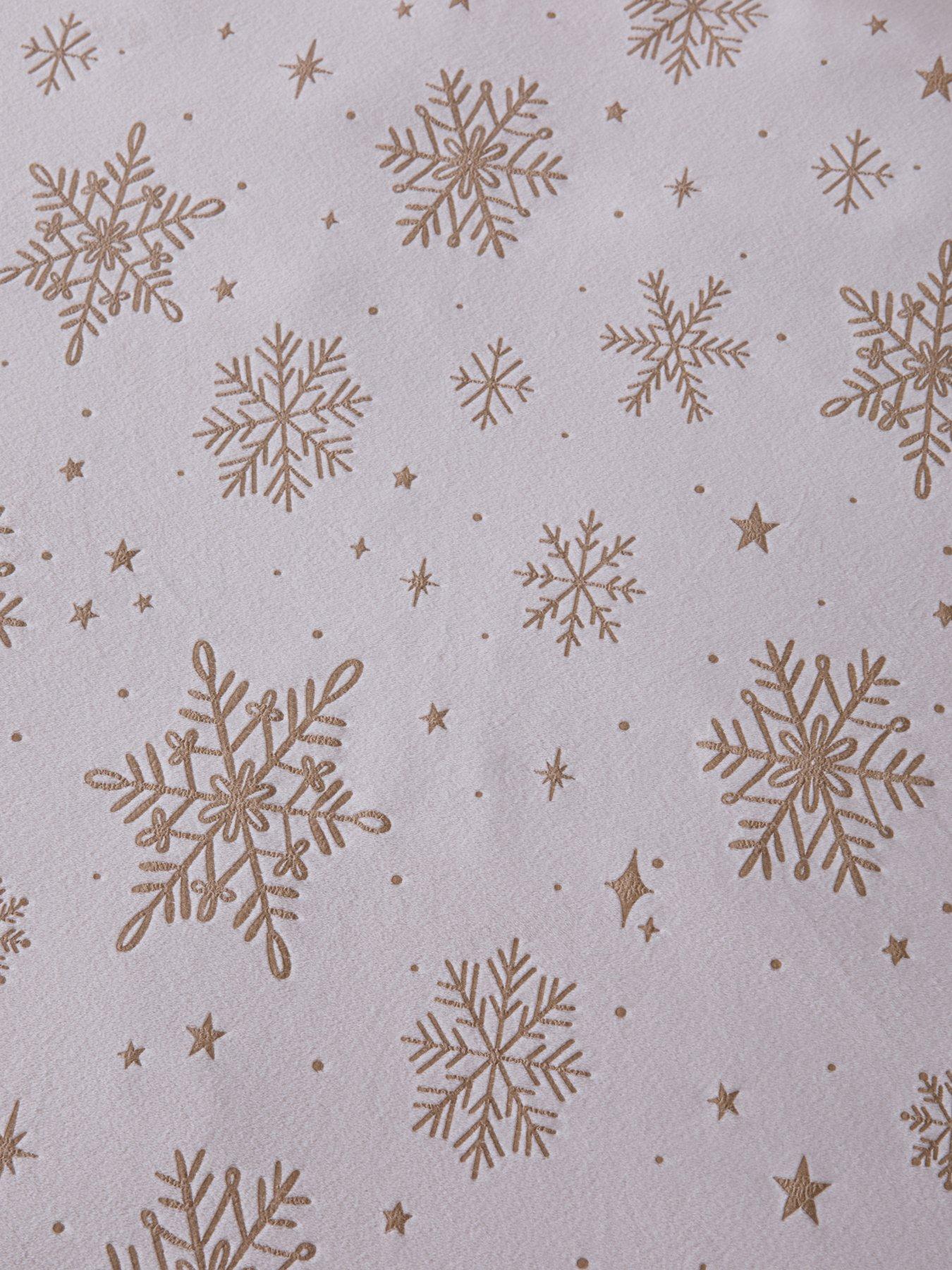 Image 5 of 5 of The Very Collection Snowflake Super Soft Velour Duvet Set - Cream