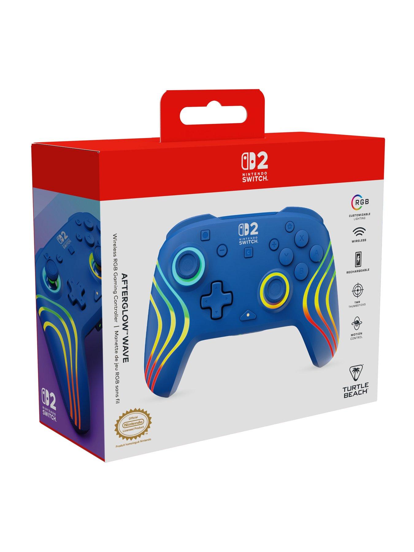  image of turtle-beach-afterglow-wave-wireless-controller-blue-for-switch-2