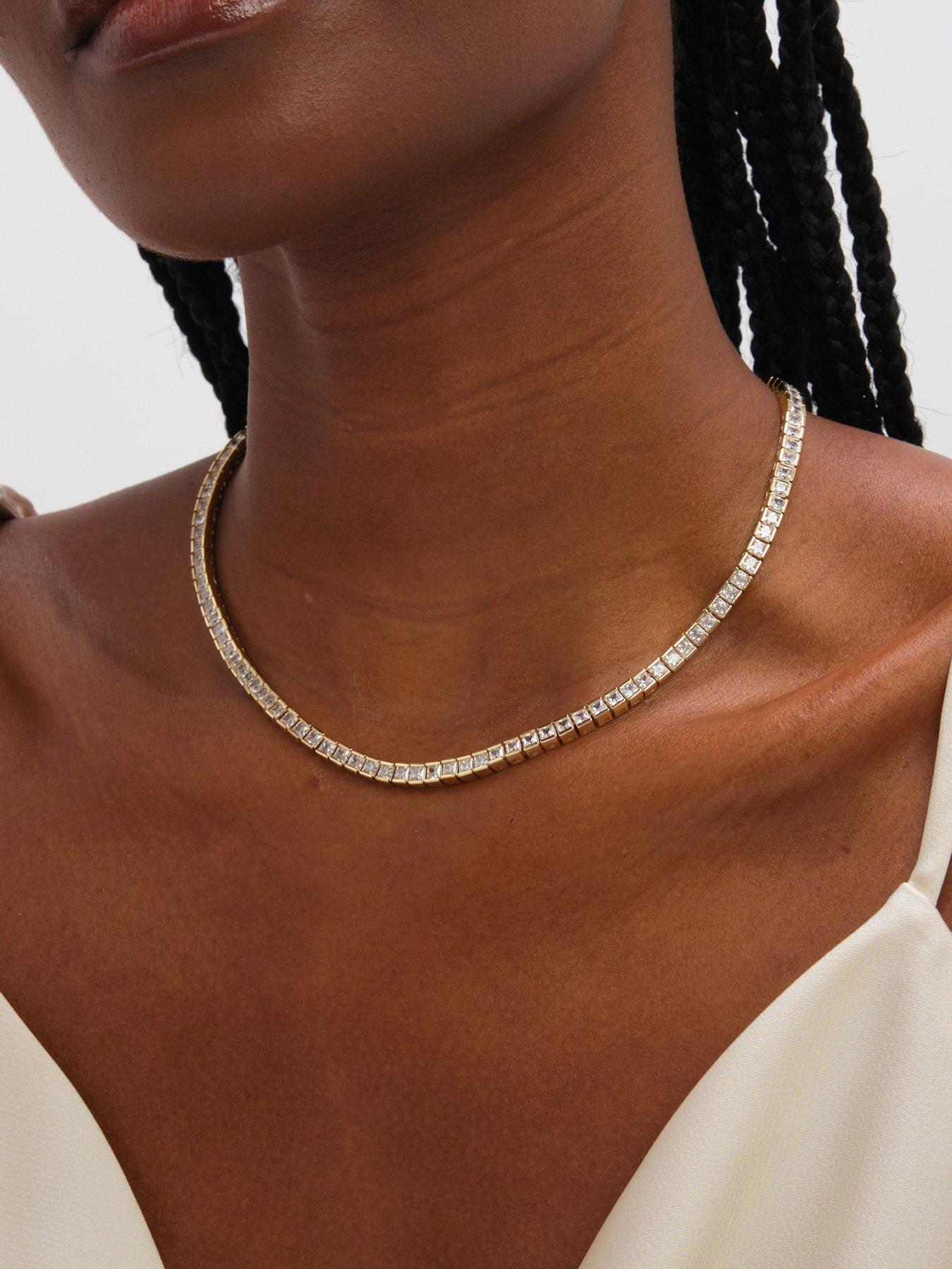 Jon Richard Jon Ricahrd Gold Plated Luxe Tennis Necklace