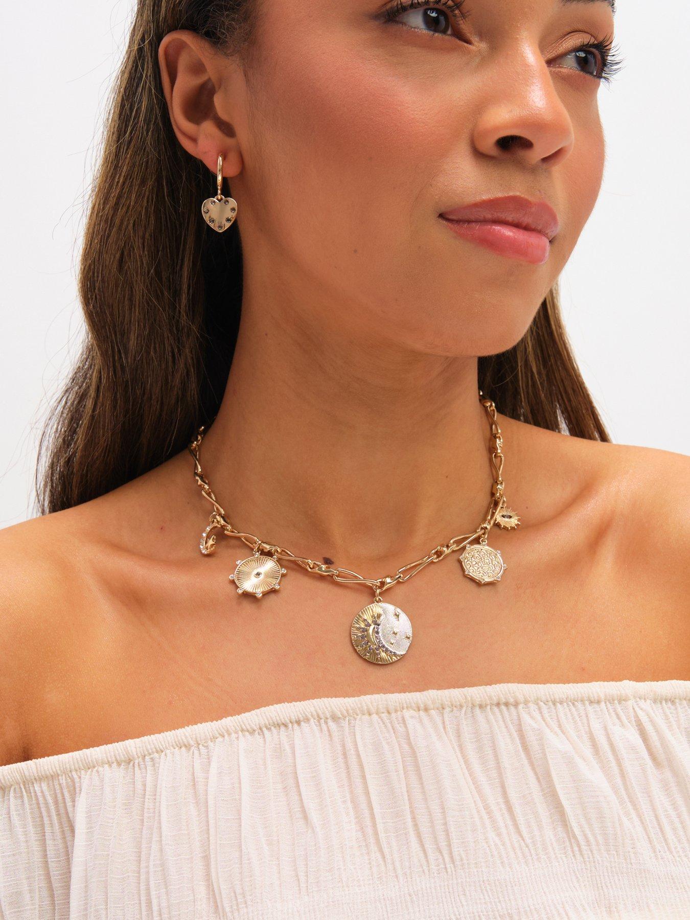  image of mood-two-tone-celestial-charm-necklace