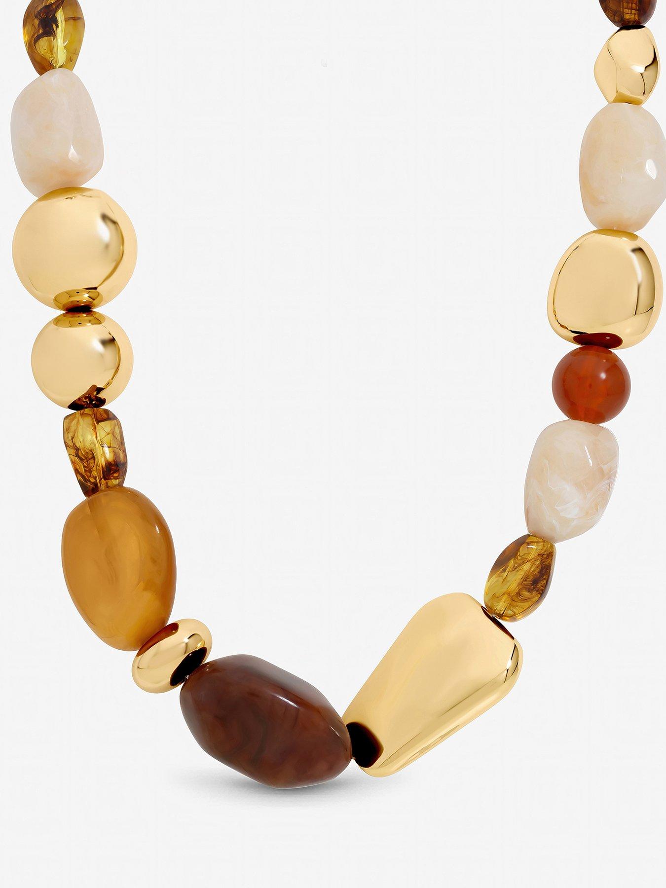 Mood Mood Gold Polished and Resin Allway Necklace