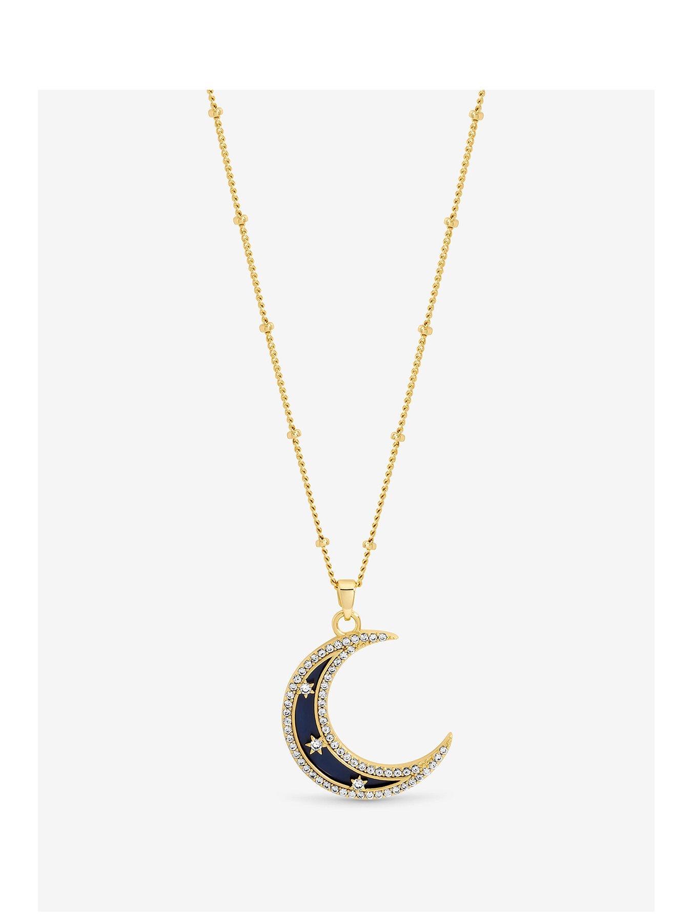 Image 1 of 3 of Inicio Gold Plated Lapis Celestial Necklace - Gift Pouch