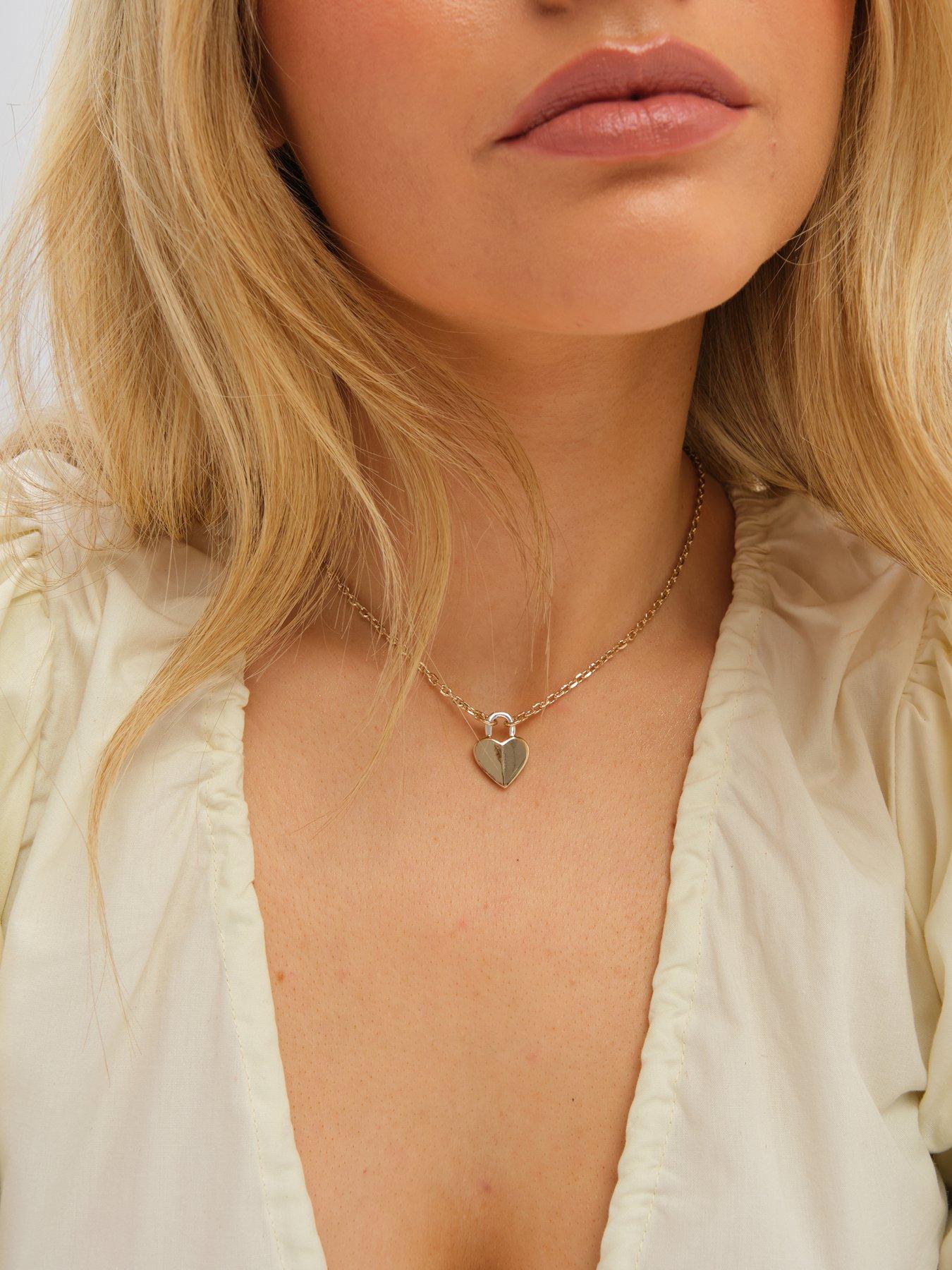  image of inicio-two-tone-heart-pendant-gift-pouch