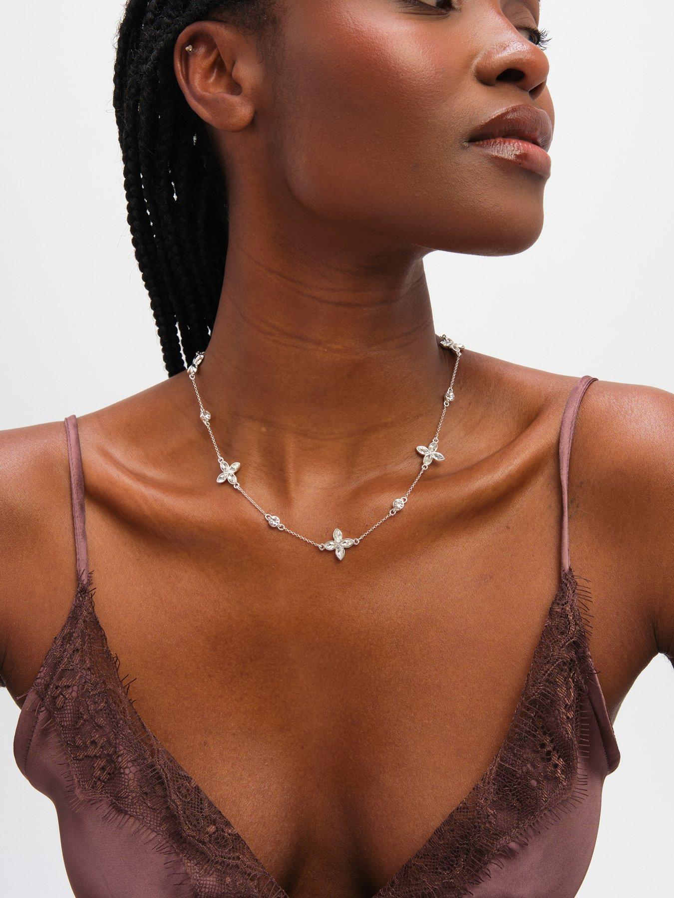 Image 3 of 3 of Jon Richard Silver Plated and Crystal Clover Allway