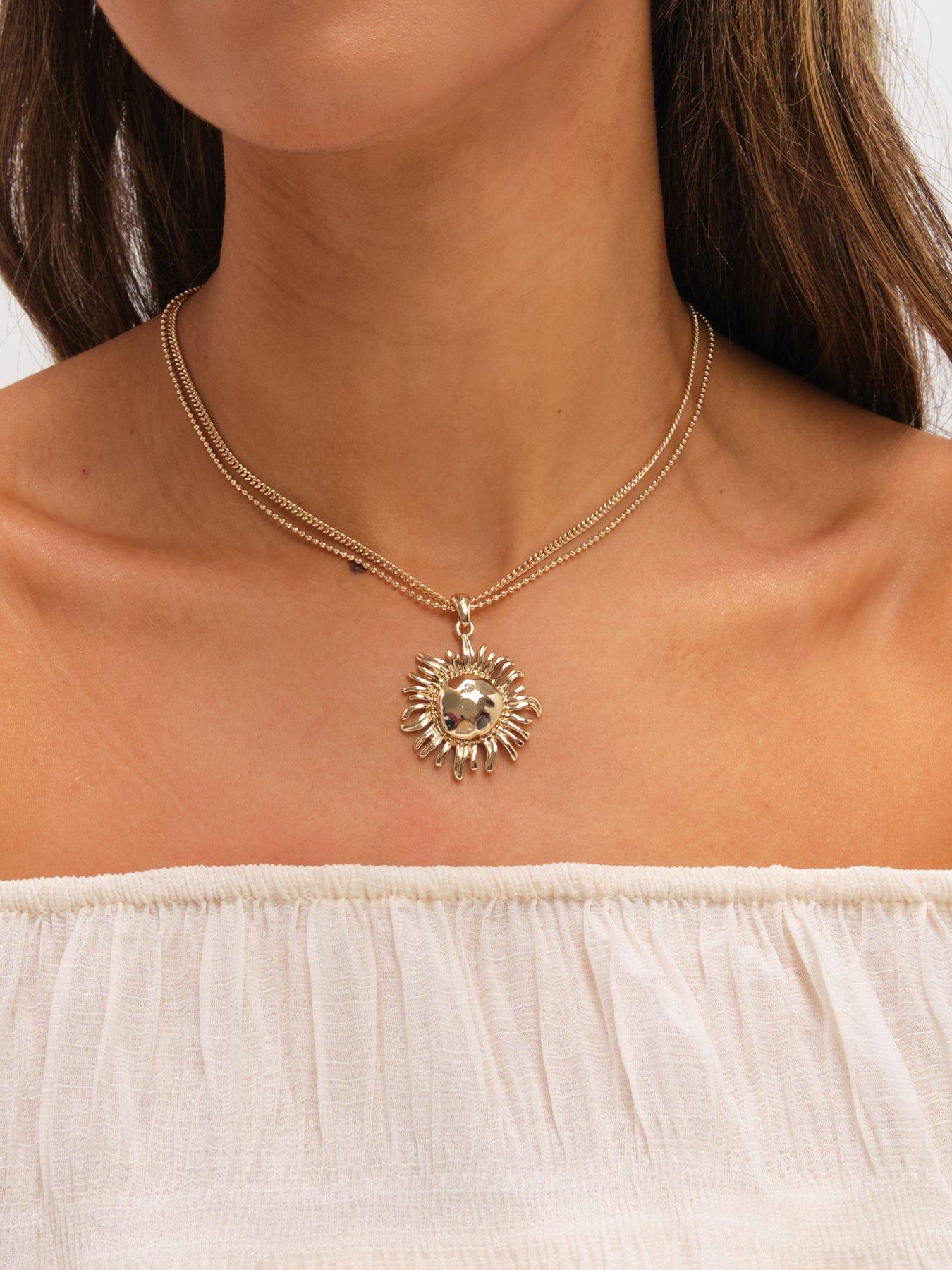 stillFront image of mood-gold-plated-sun-pendant