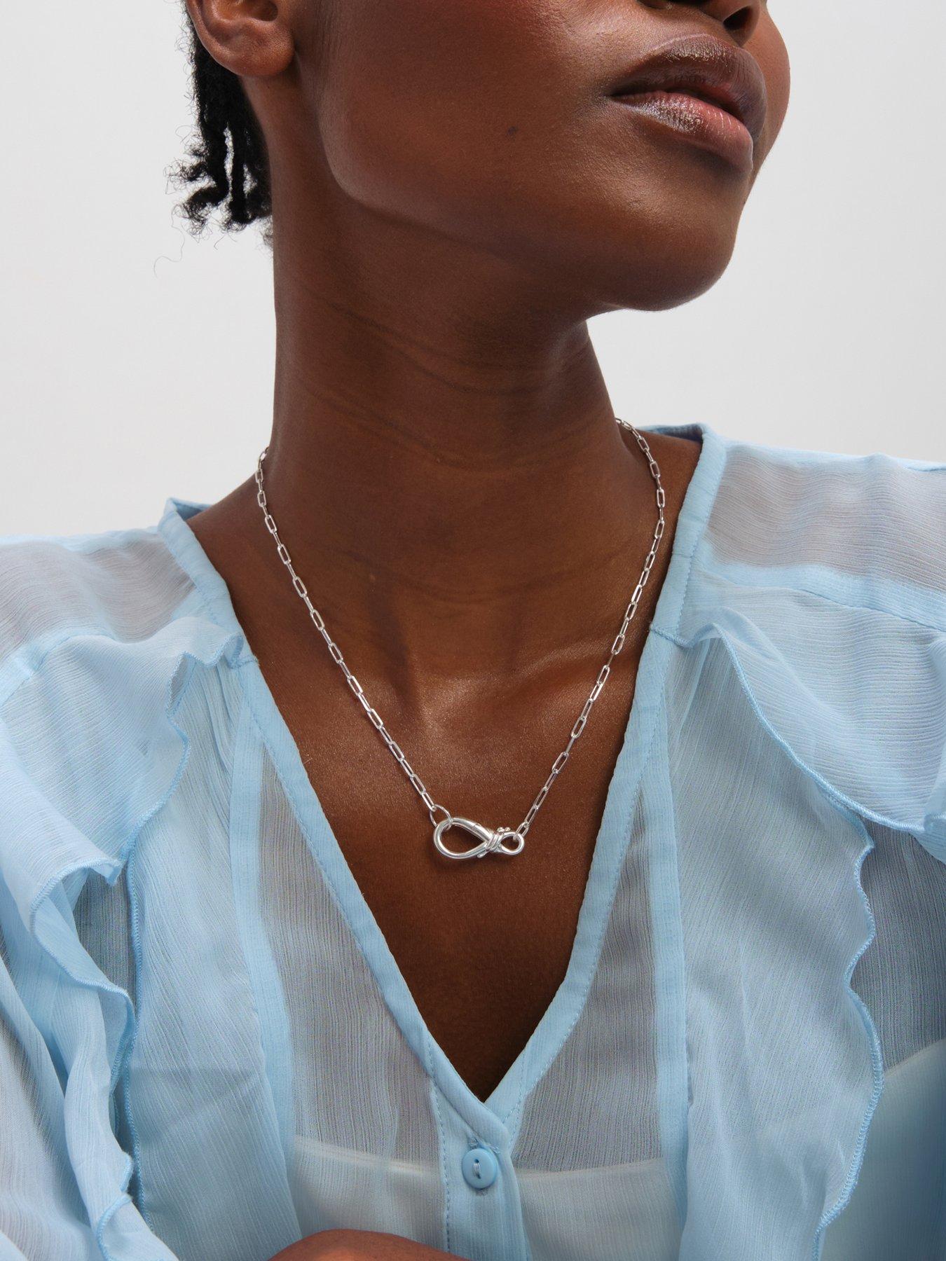 stillFront image of inicio-infinity-clasp-necklace-gift-pouch